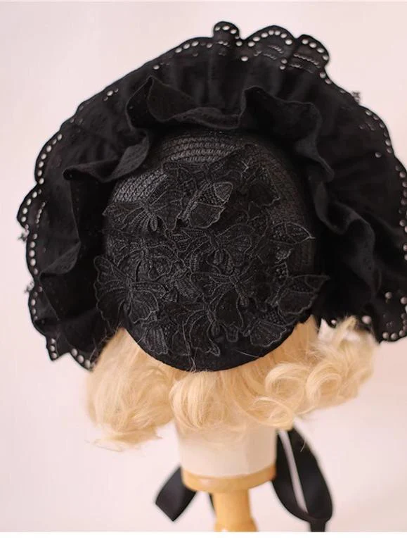 Xiaogui - Classic Lolita Bonnet Lace Elegant Lolita Hat - Image 7