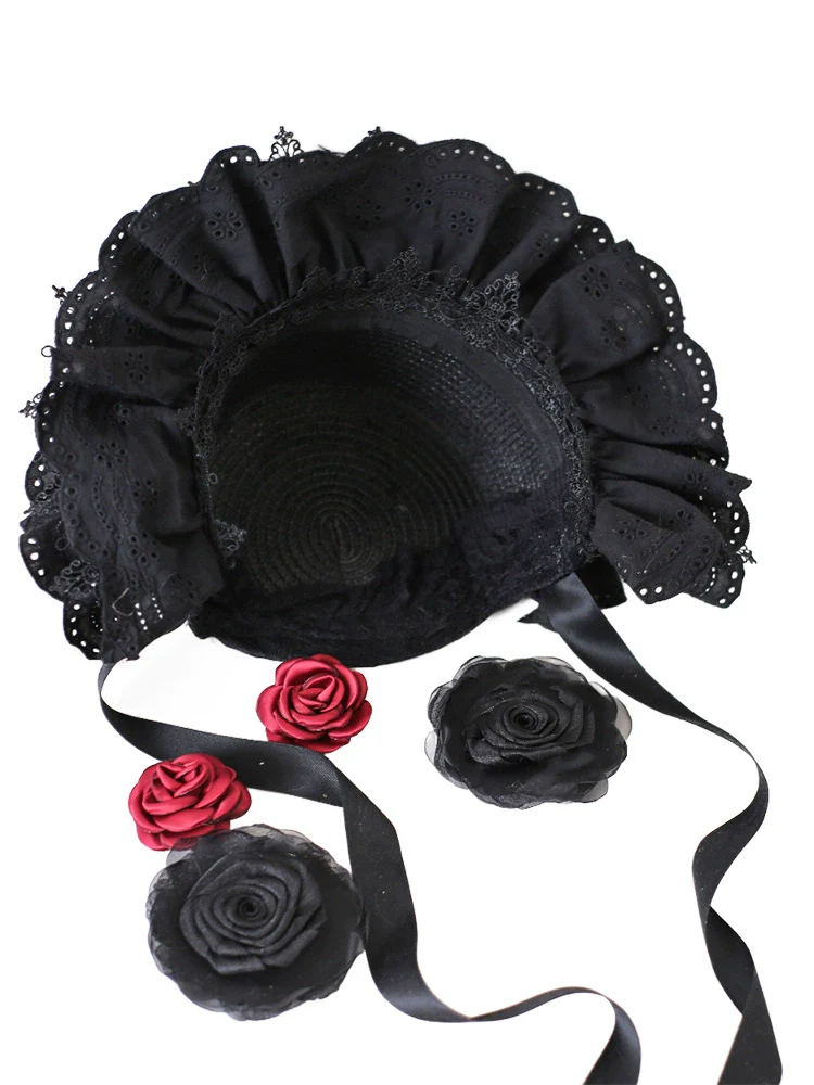 Xiaogui - Classic Lolita Bonnet Lace Elegant Lolita Hat - Image 8