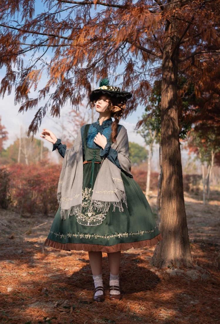 Twin Trees' Celestial Glow - Classic Lolita Bust-Supporting JSK, Plus Size - Image 11