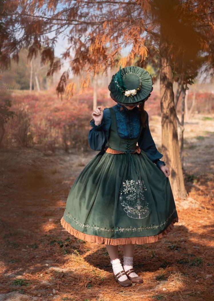 Twin Trees' Celestial Glow - Classic Lolita Bust-Supporting JSK, Plus Size - Image 12