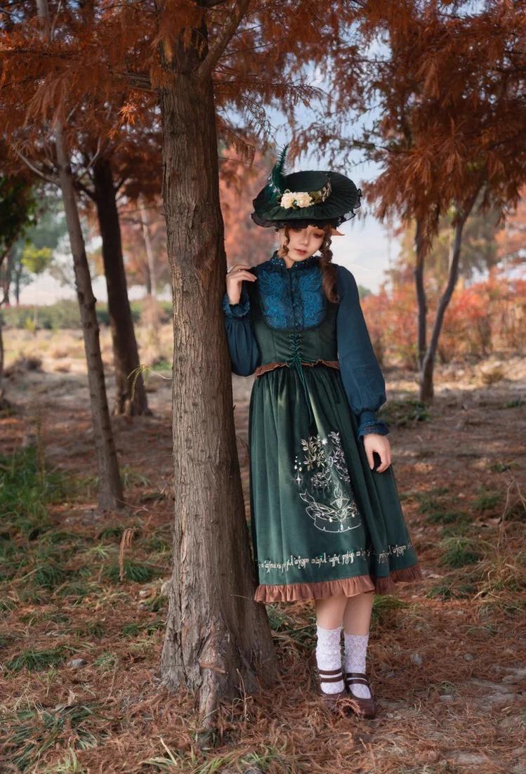 Twin Trees' Celestial Glow - Classic Lolita Bust-Supporting JSK, Plus Size - Image 13