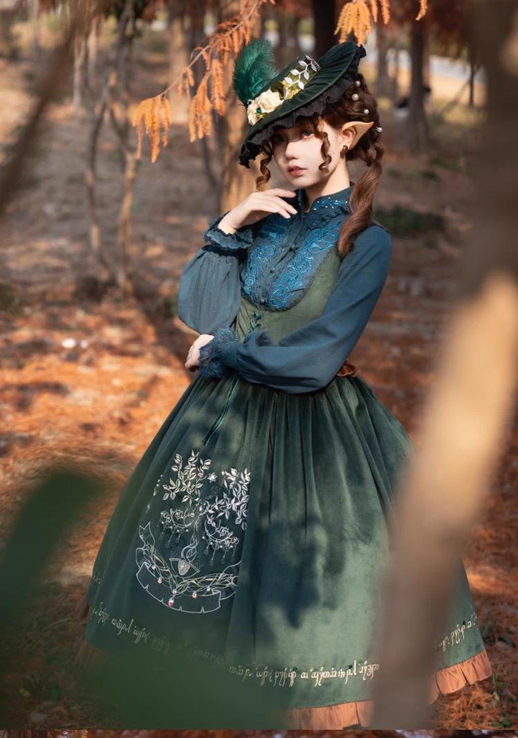 Twin Trees' Celestial Glow - Classic Lolita Bust-Supporting JSK, Plus Size - Image 14