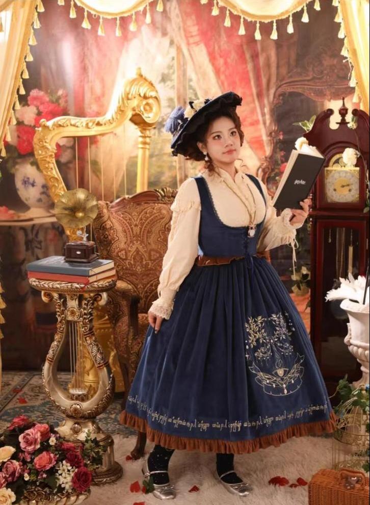Twin Trees' Celestial Glow - Classic Lolita Bust-Supporting JSK, Plus Size - Image 23