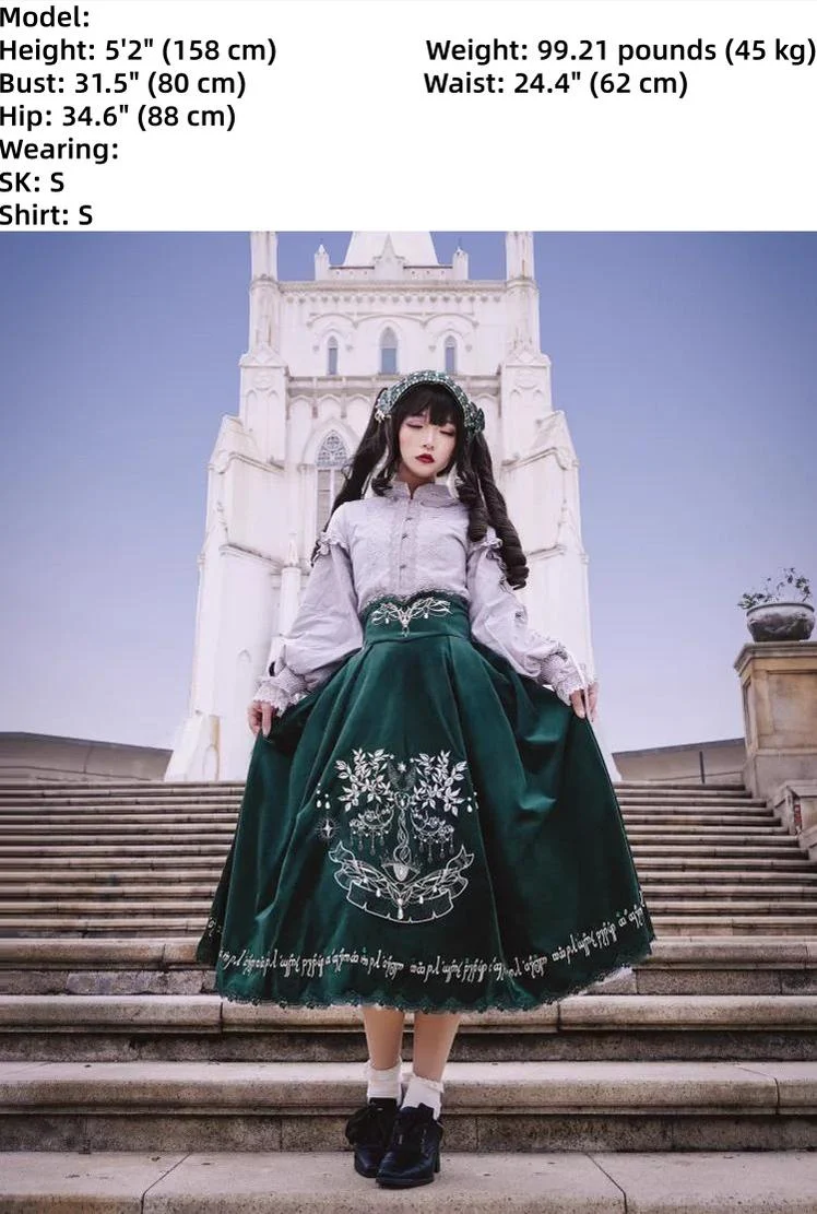Twin Trees' Celestial Glow - Classic Lolita Bust-Supporting JSK, Plus Size - Image 25