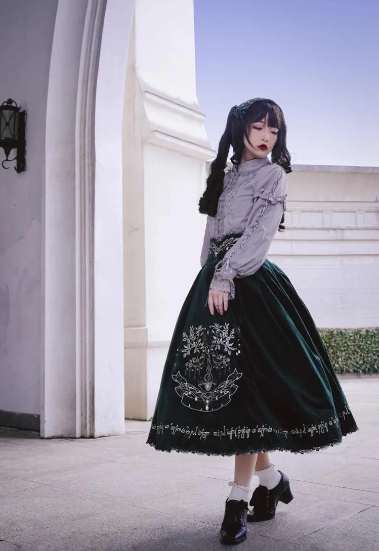 Twin Trees' Celestial Glow - Classic Lolita Bust-Supporting JSK, Plus Size - Image 26