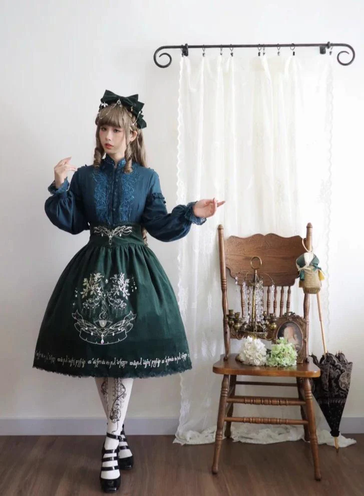 Twin Trees' Celestial Glow - Classic Lolita Bust-Supporting JSK, Plus Size - Image 28