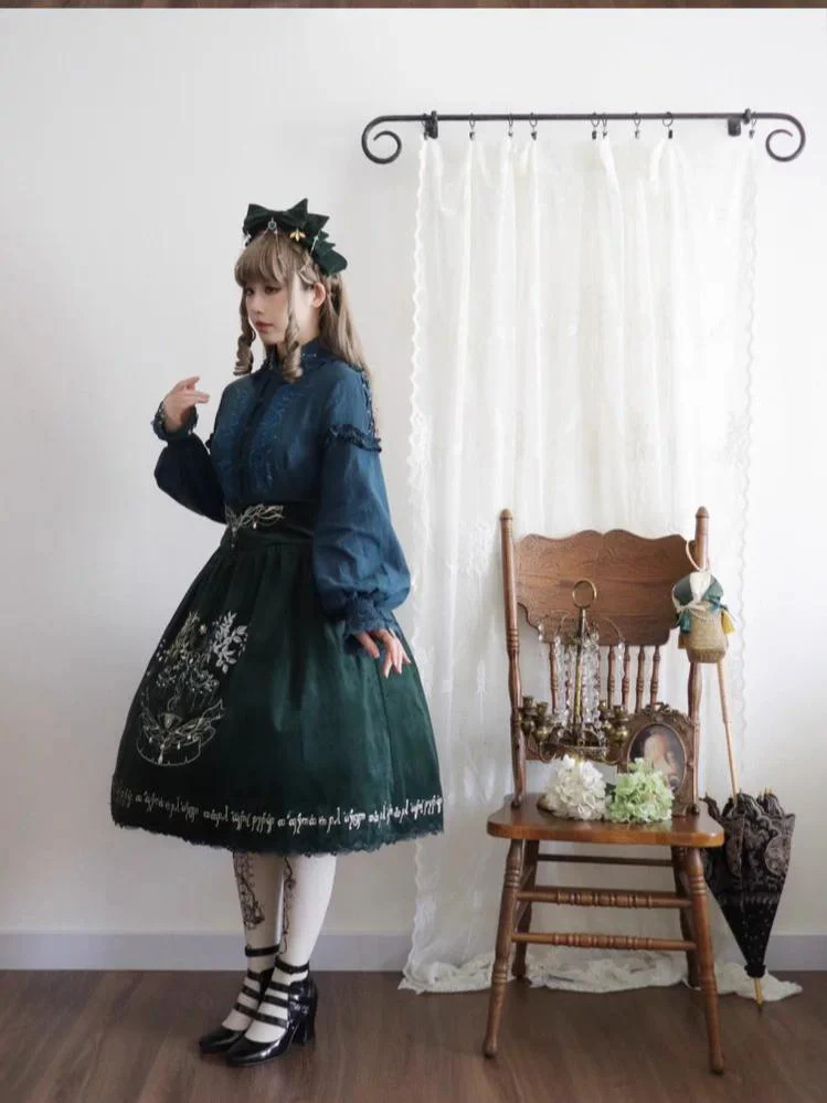 Twin Trees' Celestial Glow - Classic Lolita Bust-Supporting JSK, Plus Size - Image 29