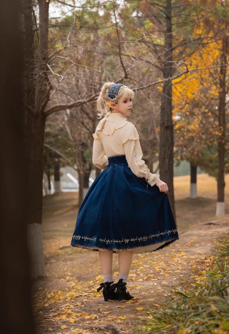 Twin Trees' Celestial Glow - Classic Lolita Bust-Supporting JSK, Plus Size - Image 33