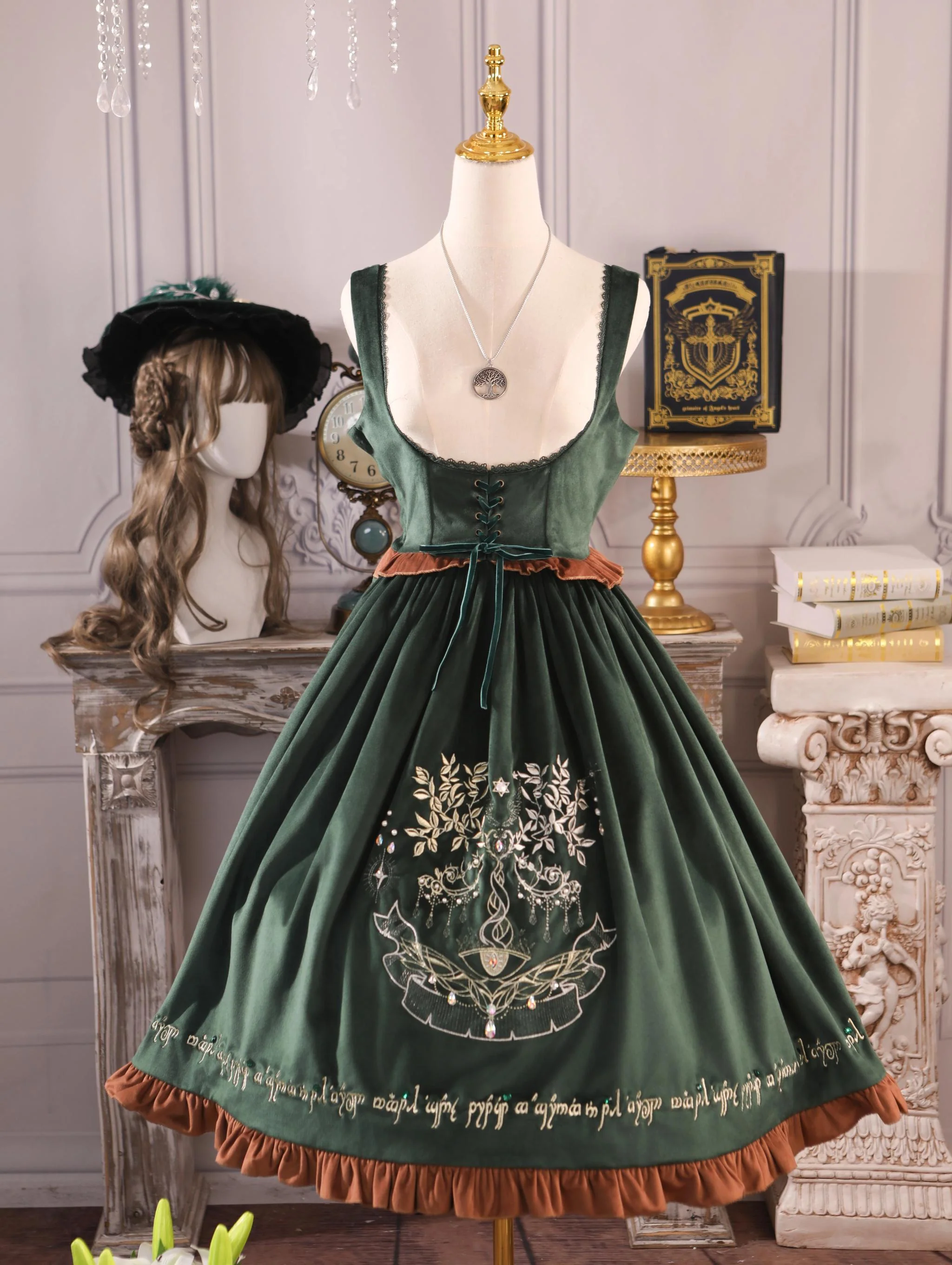 Twin Trees' Celestial Glow - Classic Lolita Bust-Supporting JSK, Plus Size - Image 37