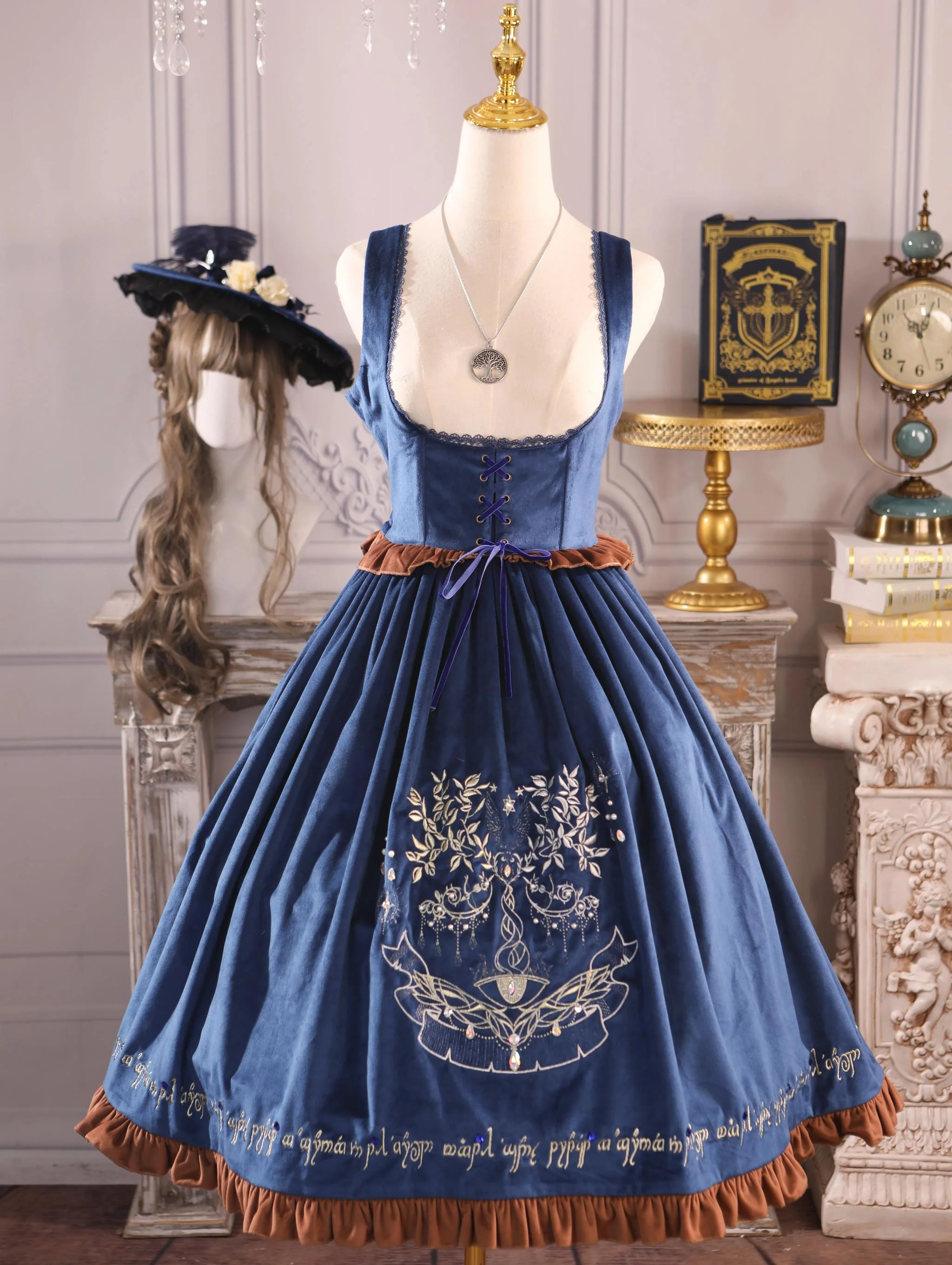 Twin Trees' Celestial Glow - Classic Lolita Bust-Supporting JSK, Plus Size - Image 38