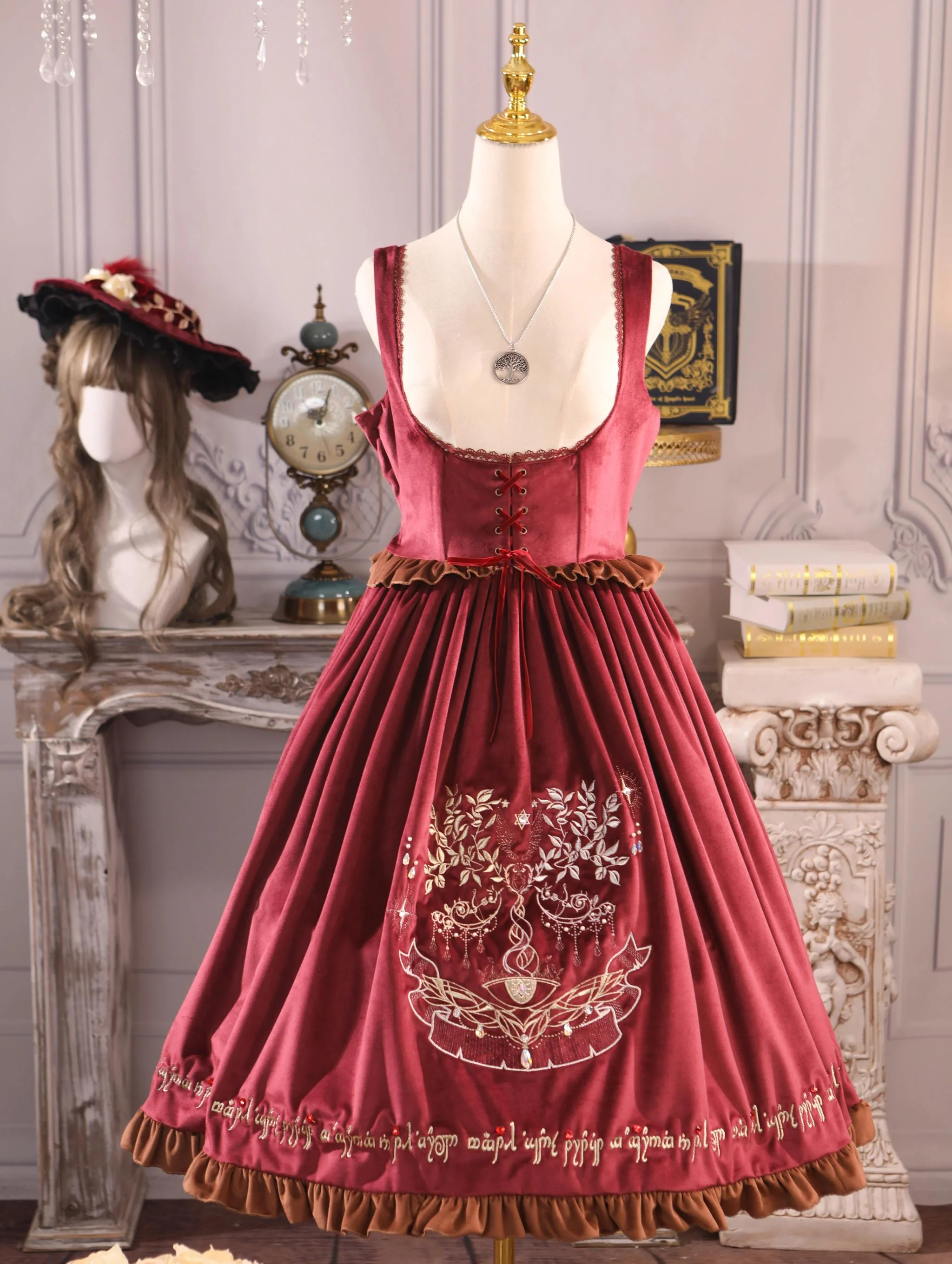 Twin Trees' Celestial Glow - Classic Lolita Bust-Supporting JSK, Plus Size - Image 39