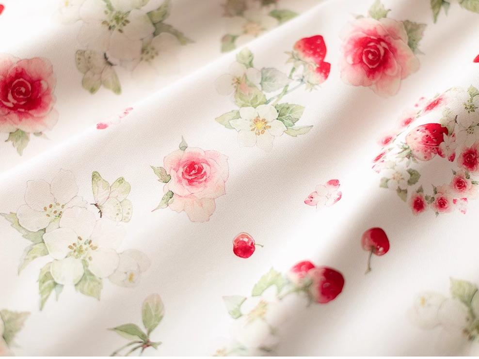 Summer Berry Picture Book - Elegant Classic Lolita Dress Halter Neckline Floral Print Dress - Image 20