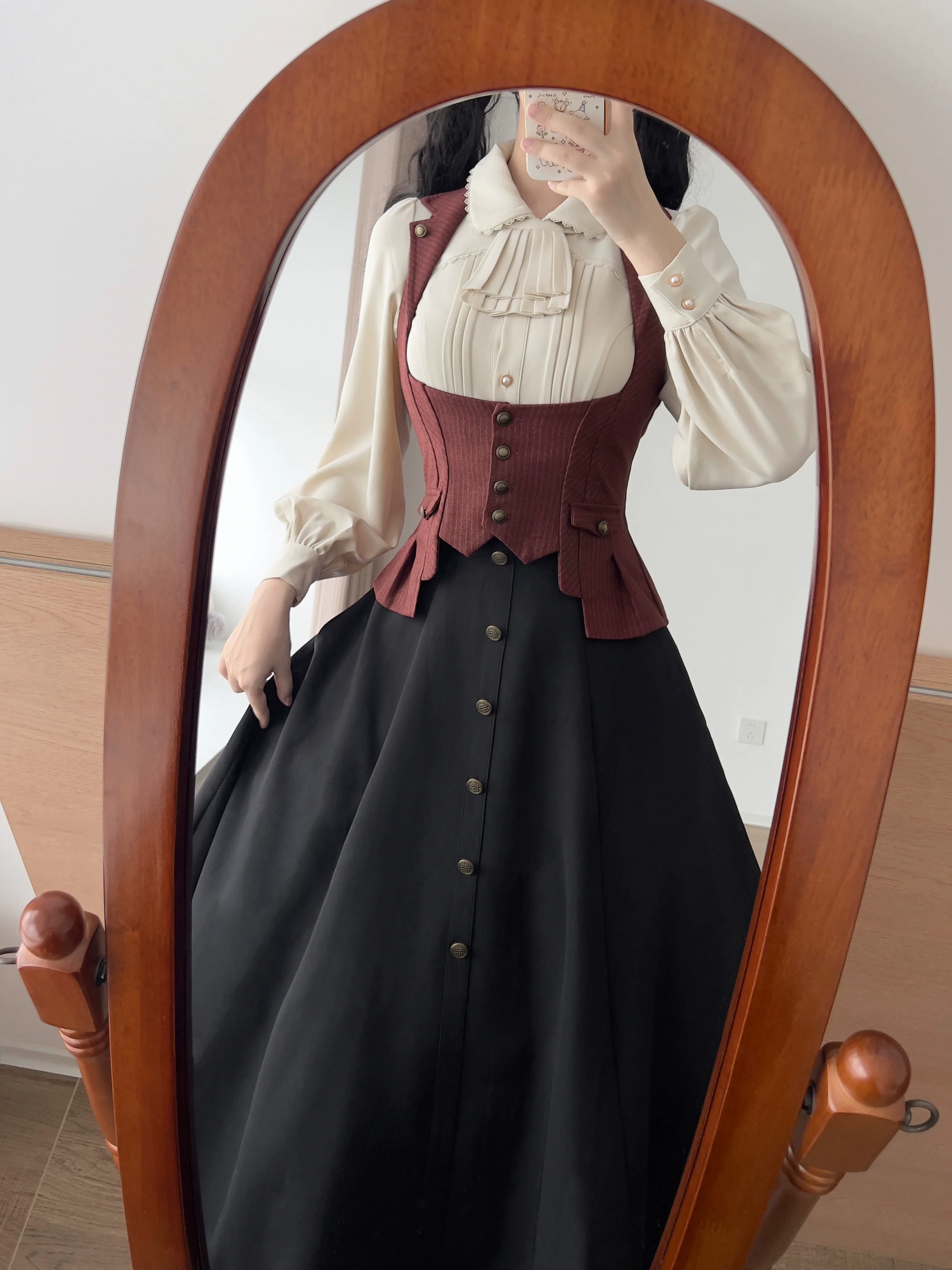 Forest Revelation - Classic Lolita Fishbone Long Skirt, Side Pockets - Image 14