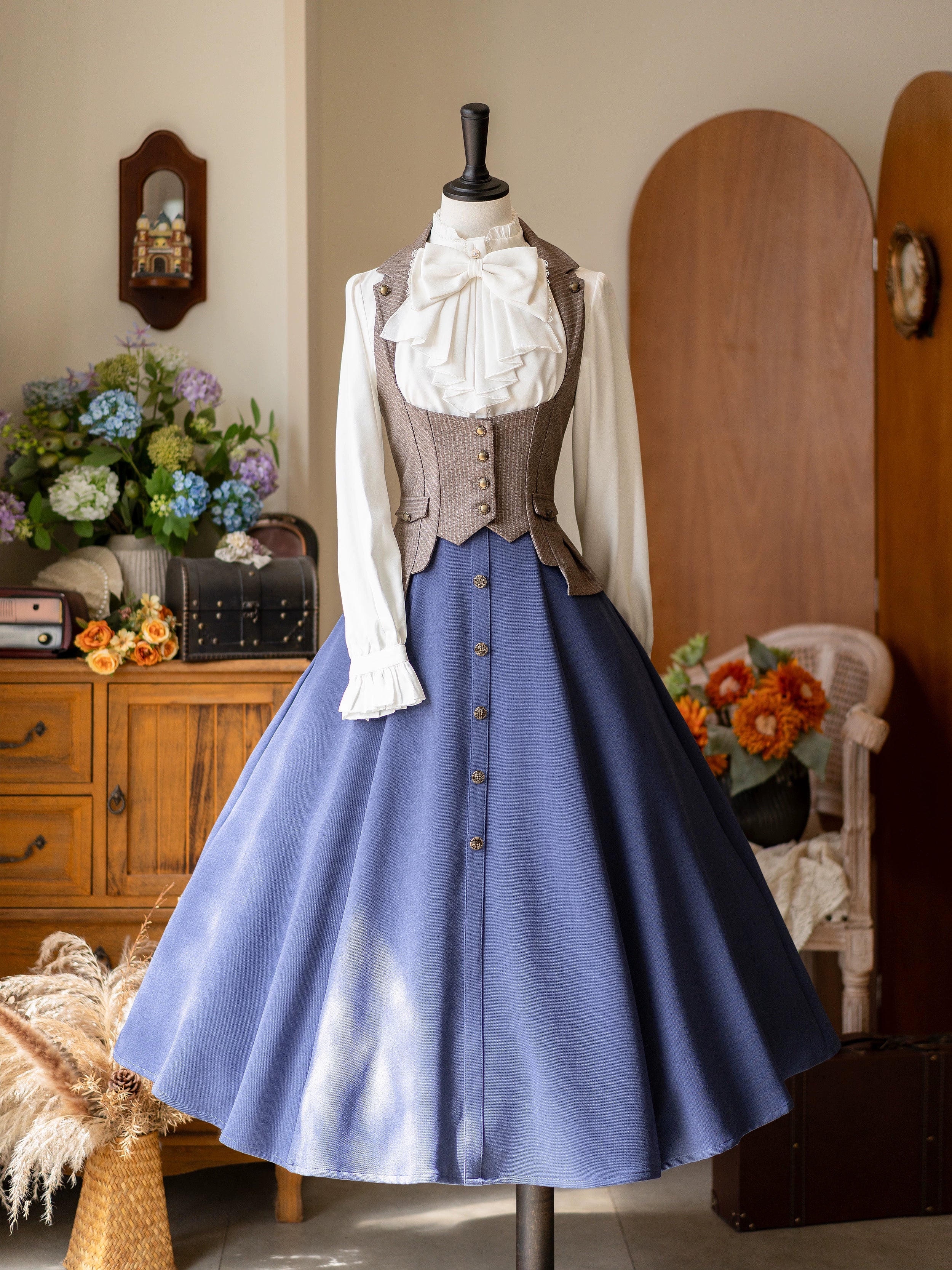 Forest Revelation - Classic Lolita Fishbone Long Skirt, Side Pockets - Image 5