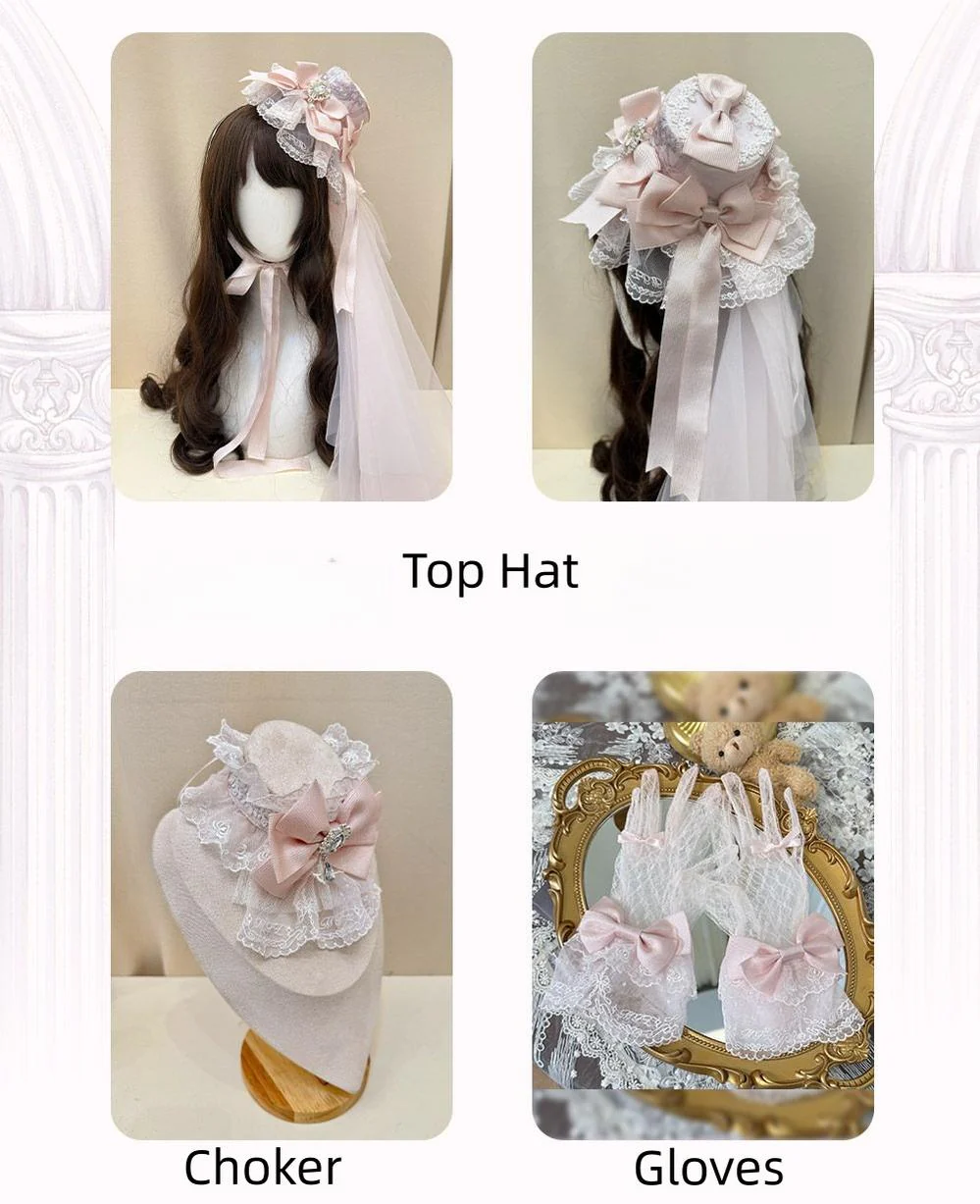 Eden - Classic Lolita Gorgeous JSK & OP, Angel Bear Print Dress - Image 10