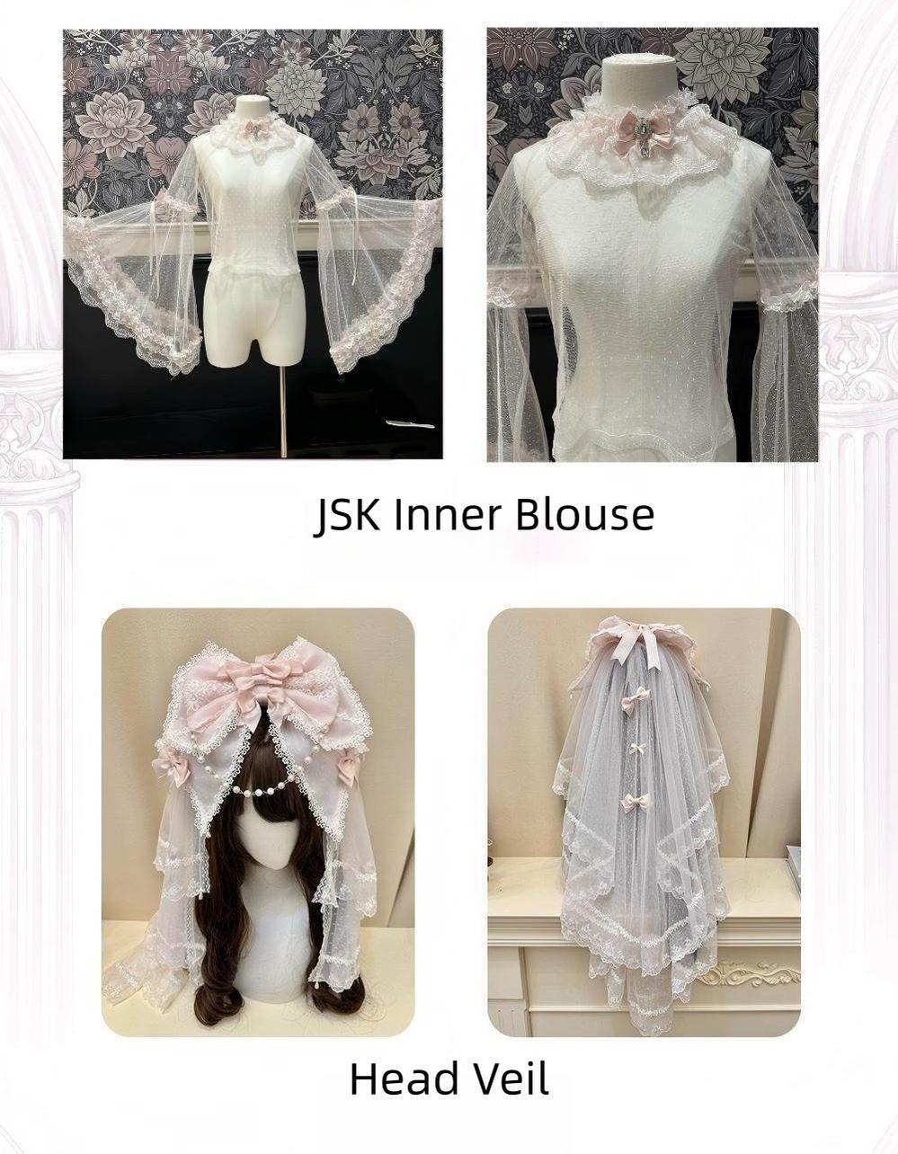 Eden - Classic Lolita Gorgeous JSK & OP, Angel Bear Print Dress - Image 9