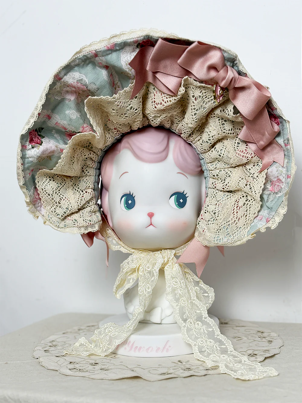 Lilyka Garden - Classic Lolita Headdress and Necklace Brooch Bow Trailing - Image 2