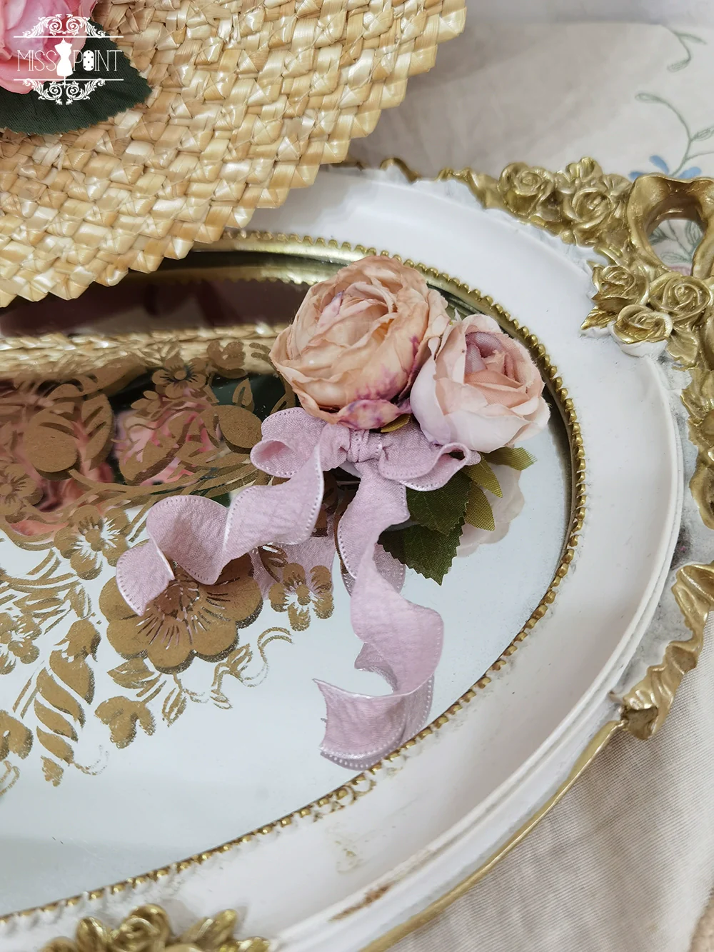 Lilyka Garden - Classic Lolita Headdress and Necklace Brooch Bow Trailing - Image 23