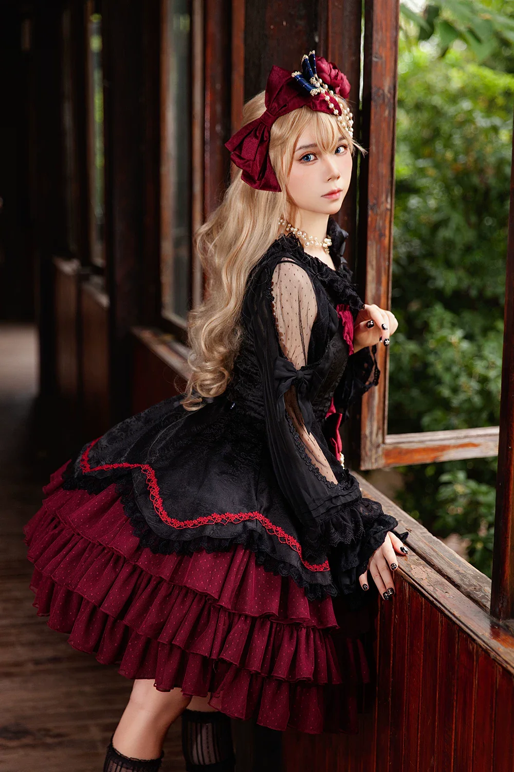 Pearl Box - Classic Lolita JSK, Bustle Back Hem - Image 11