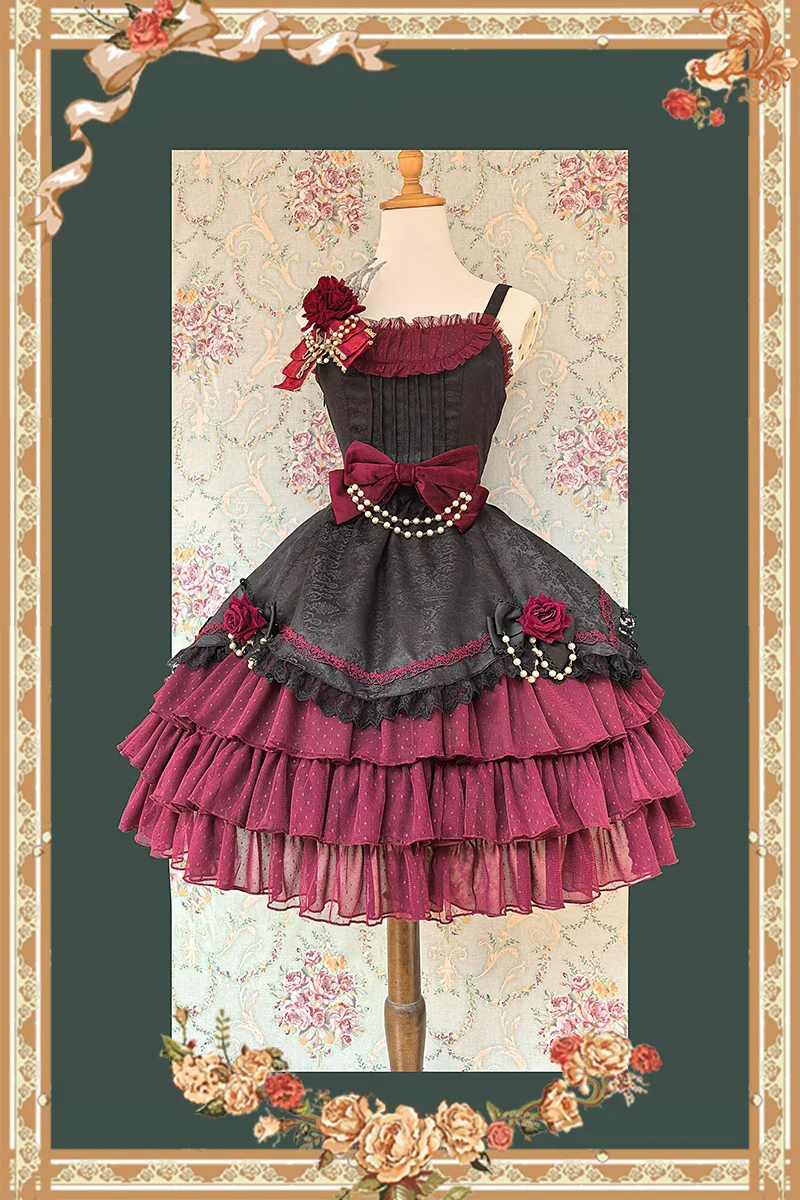 Pearl Box - Classic Lolita JSK, Bustle Back Hem - Image 20