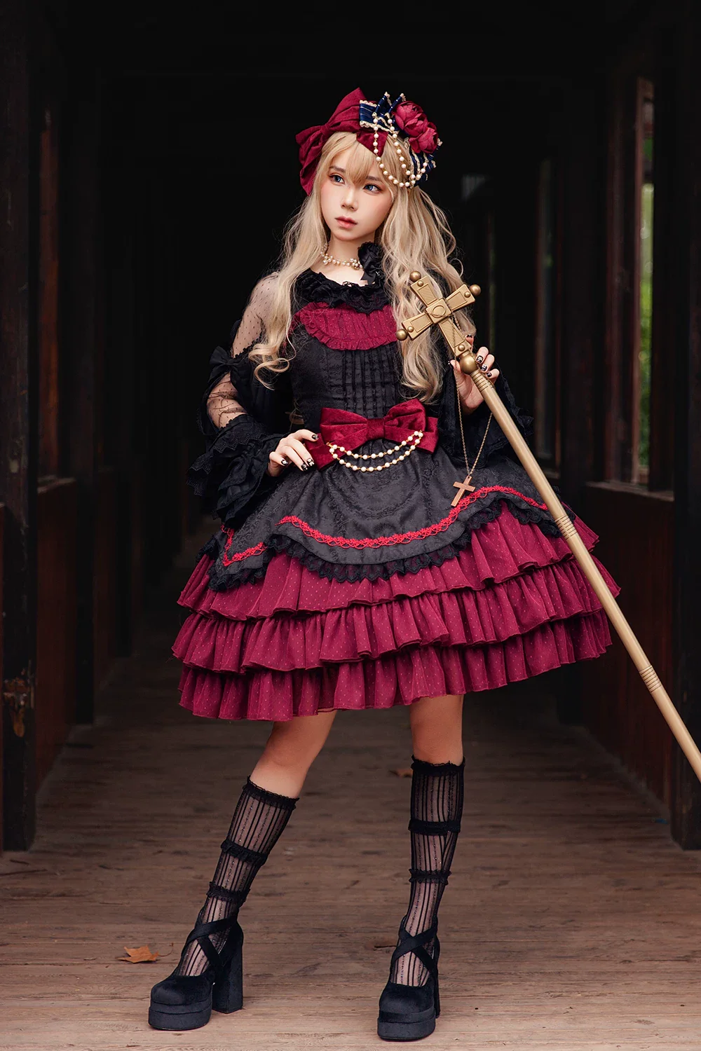 Pearl Box - Classic Lolita JSK, Bustle Back Hem - Image 8