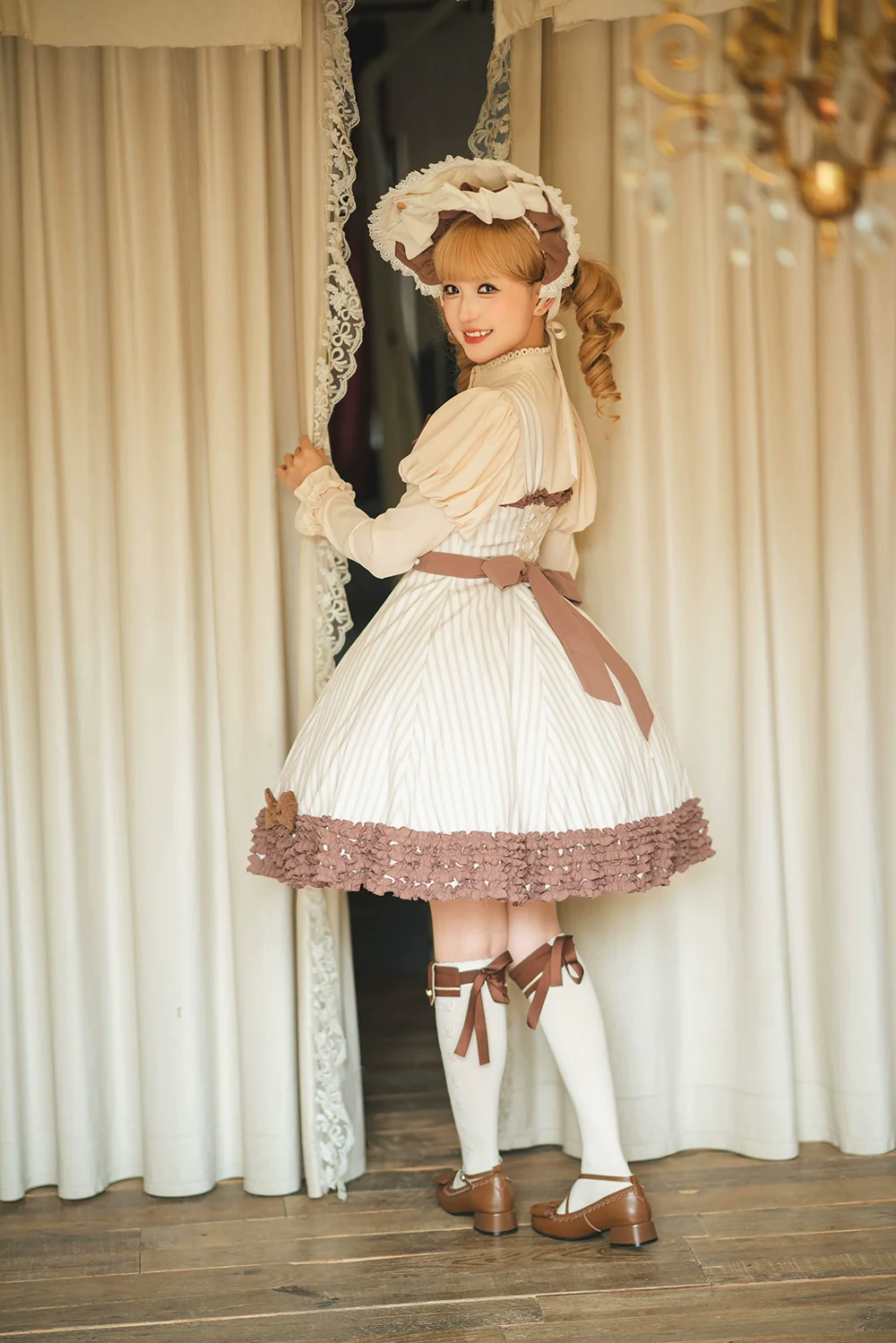 Classic Lolita JSK Customized Stripe Lolita Dress - Image 15
