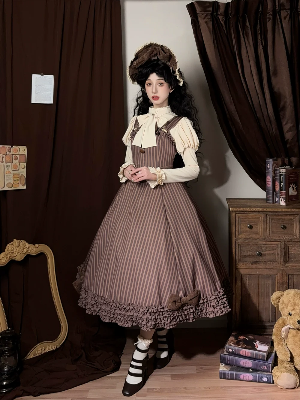 Classic Lolita JSK Customized Stripe Lolita Dress - Image 21