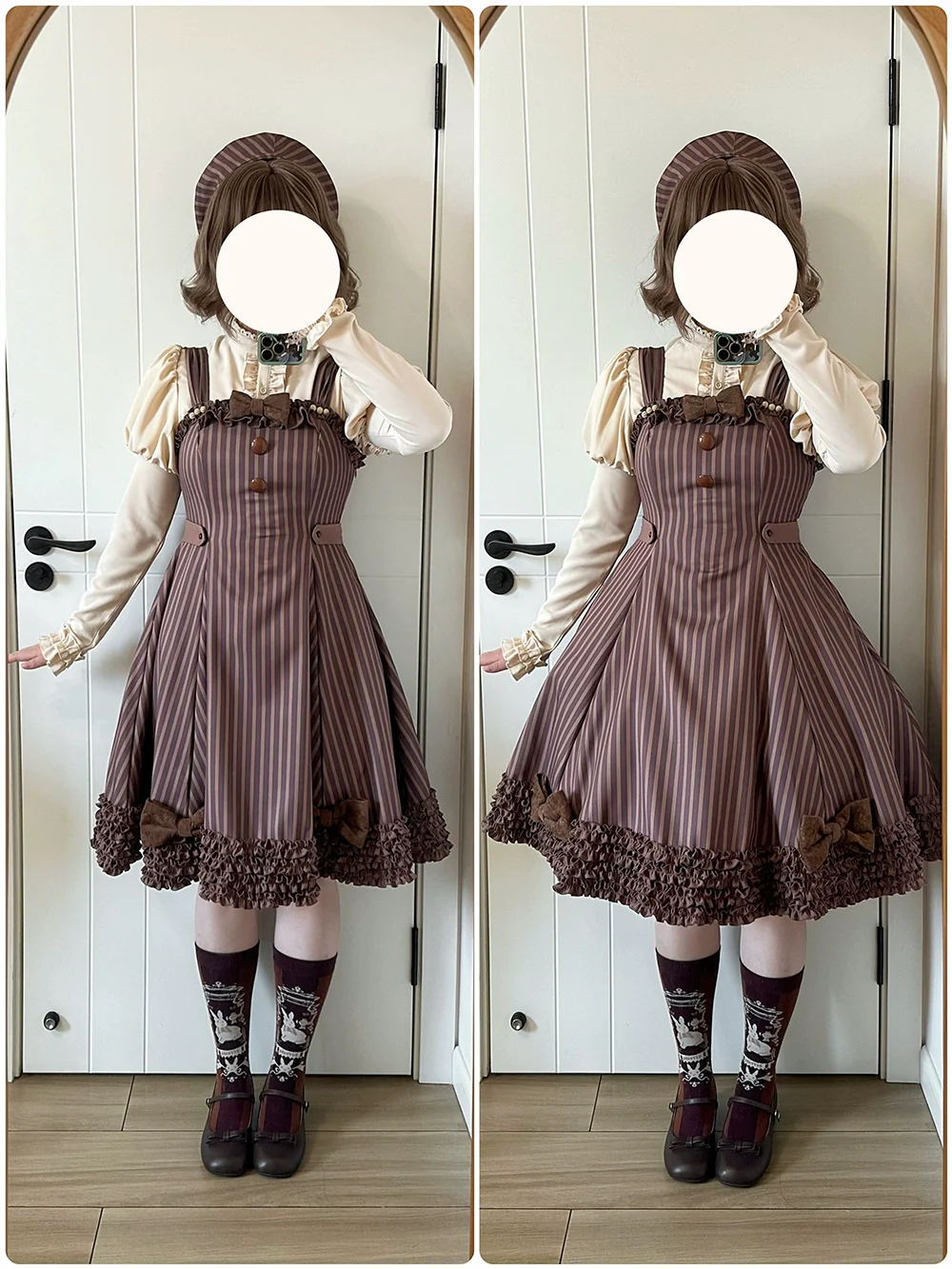 Classic Lolita JSK Customized Stripe Lolita Dress - Image 30