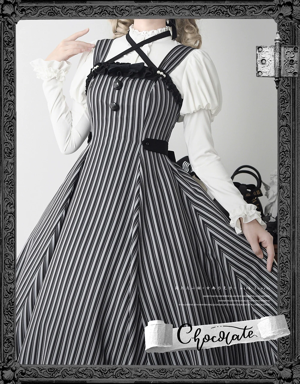 Classic Lolita JSK Customized Stripe Lolita Dress - Image 45