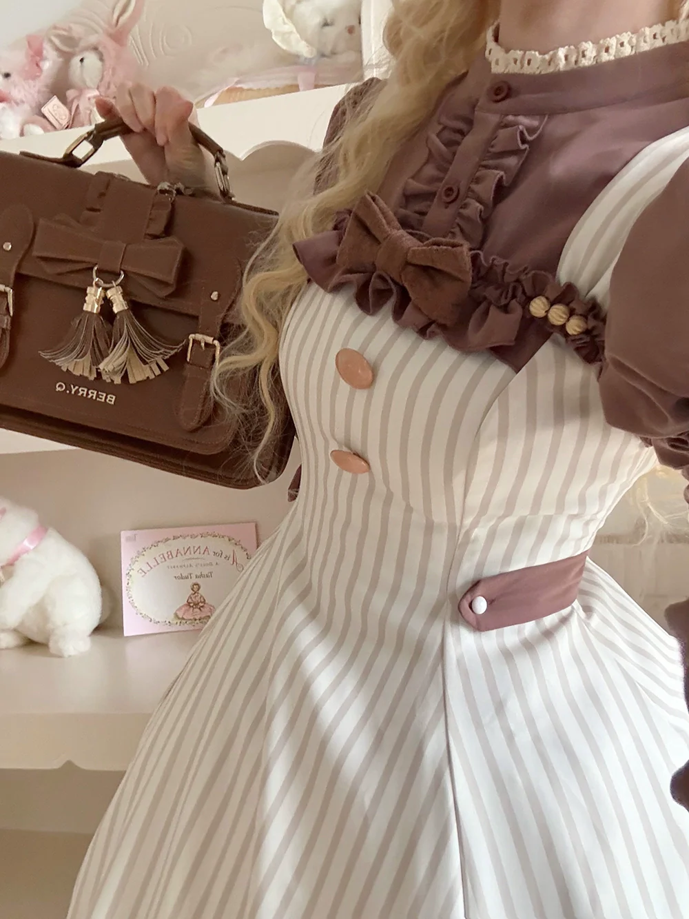 Classic Lolita JSK Customized Stripe Lolita Dress - Image 50