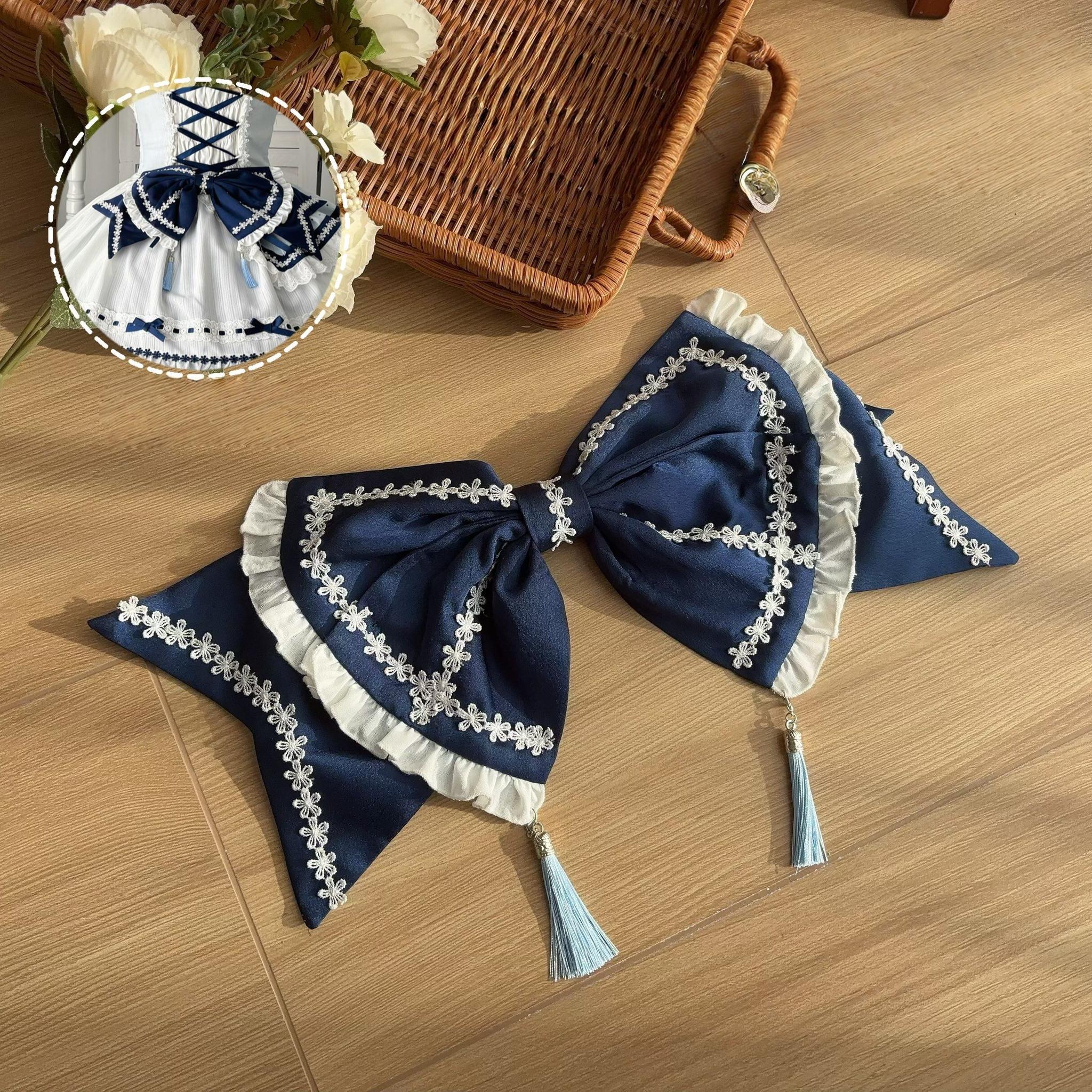 Blue and White Dream - Classic Lolita JSK Dress, Irregular Layered Hem - Image 21