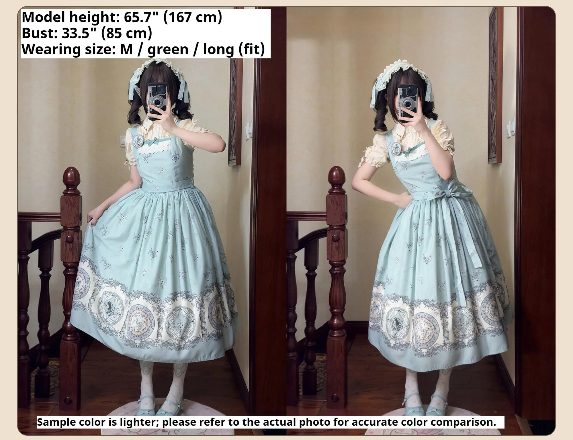 Small Porcelain Plate - Classic Lolita JSK Printed Dress - Image 8