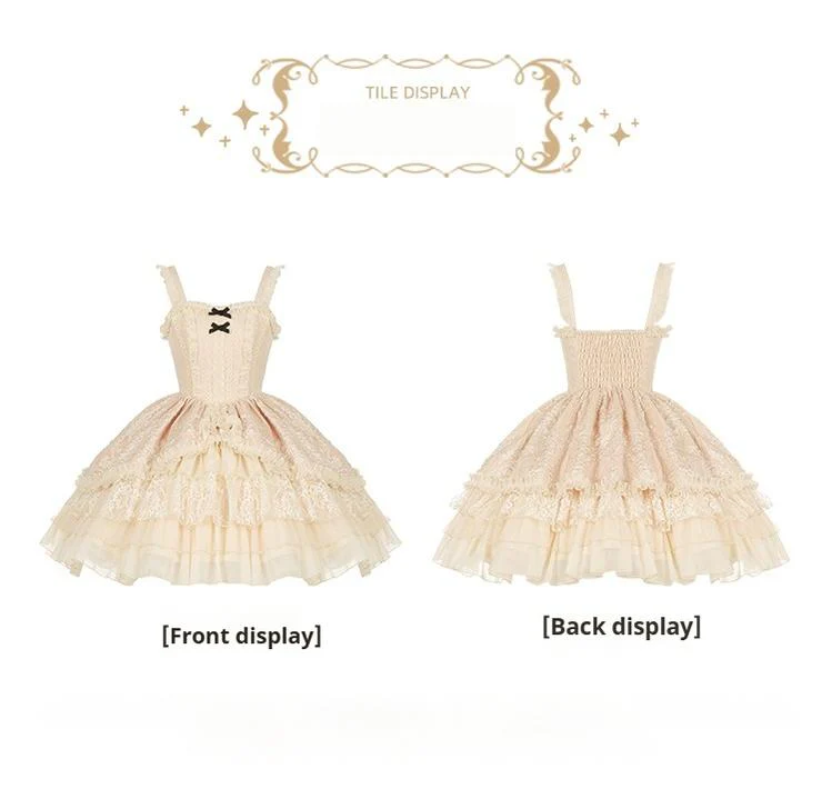 With PUJI - Music Box - Classic Lolita JSK Suit Ballet Cake Skrit - Image 17