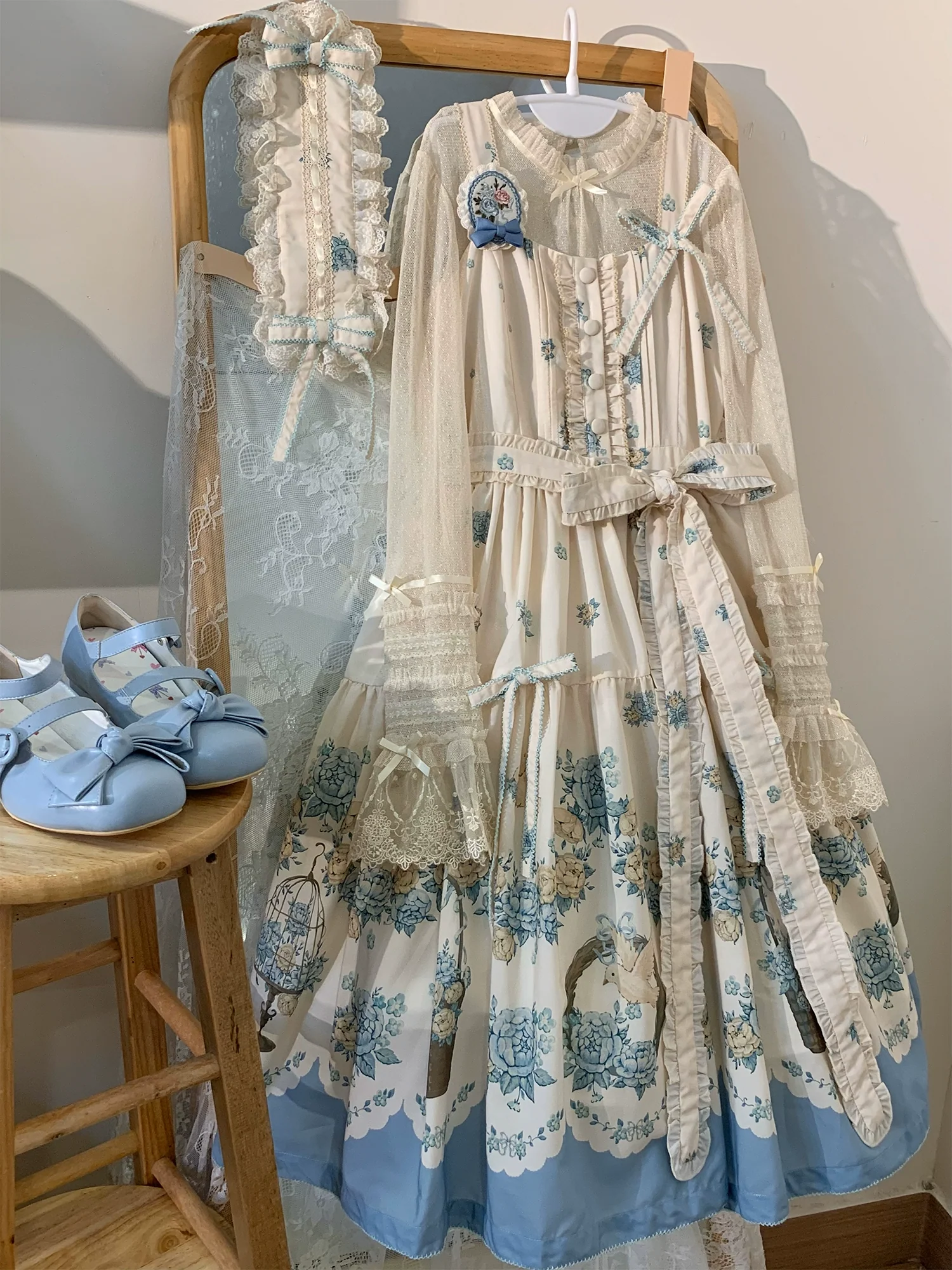 Floral and Bird Series - Classic Lolita JSK Suit Floral Print Dress - Image 11
