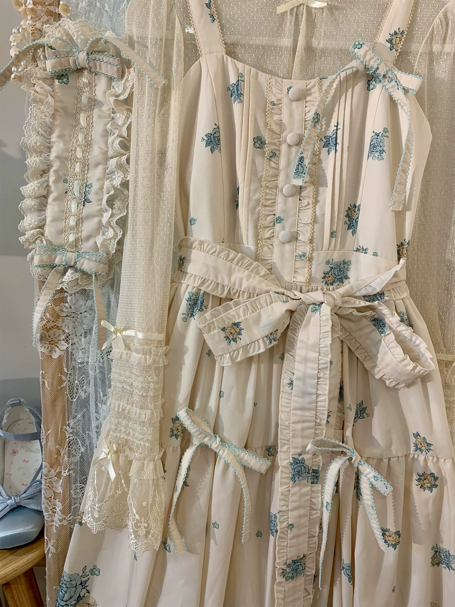 Floral and Bird Series - Classic Lolita JSK Suit Floral Print Dress - Image 13