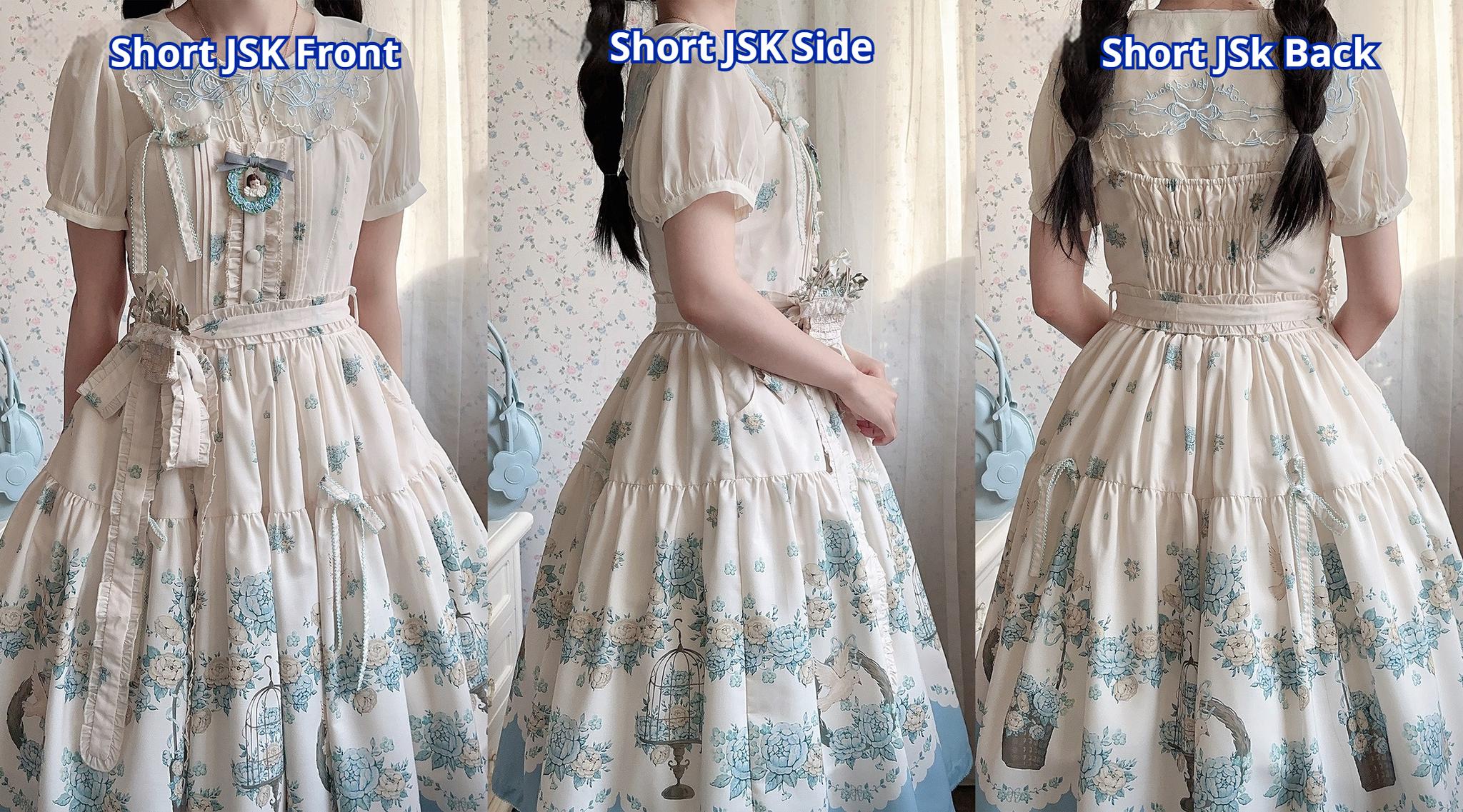Floral and Bird Series - Classic Lolita JSK Suit Floral Print Dress - Image 21