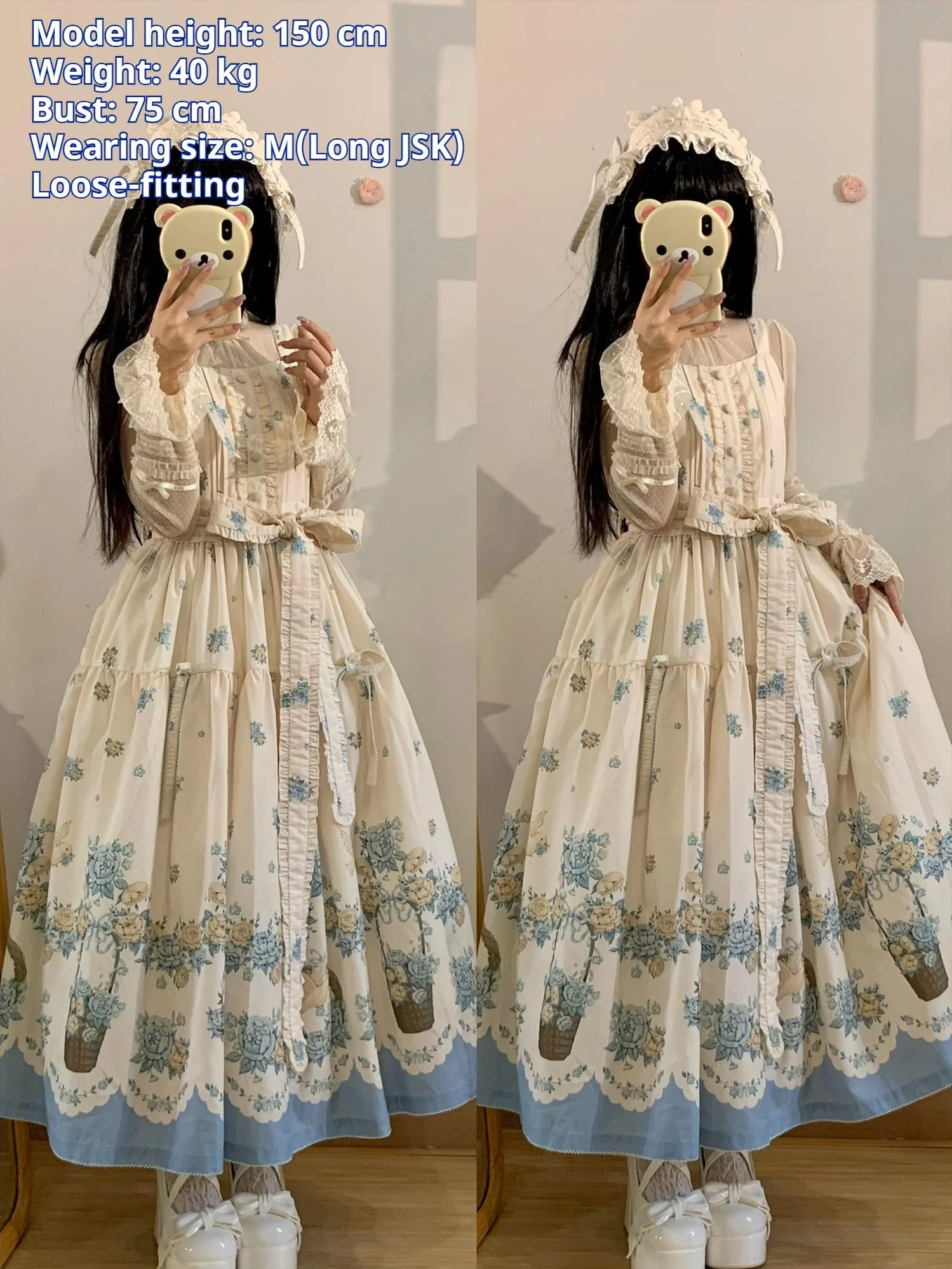 Floral and Bird Series - Classic Lolita JSK Suit Floral Print Dress - Image 22
