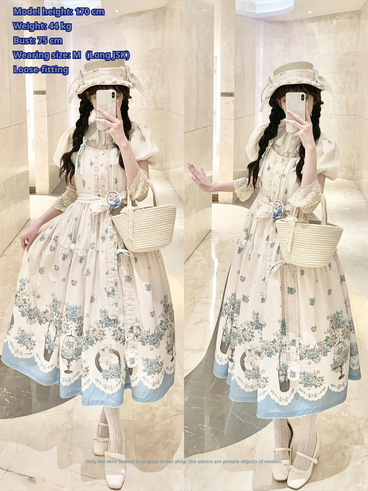 Floral and Bird Series - Classic Lolita JSK Suit Floral Print Dress - Image 23
