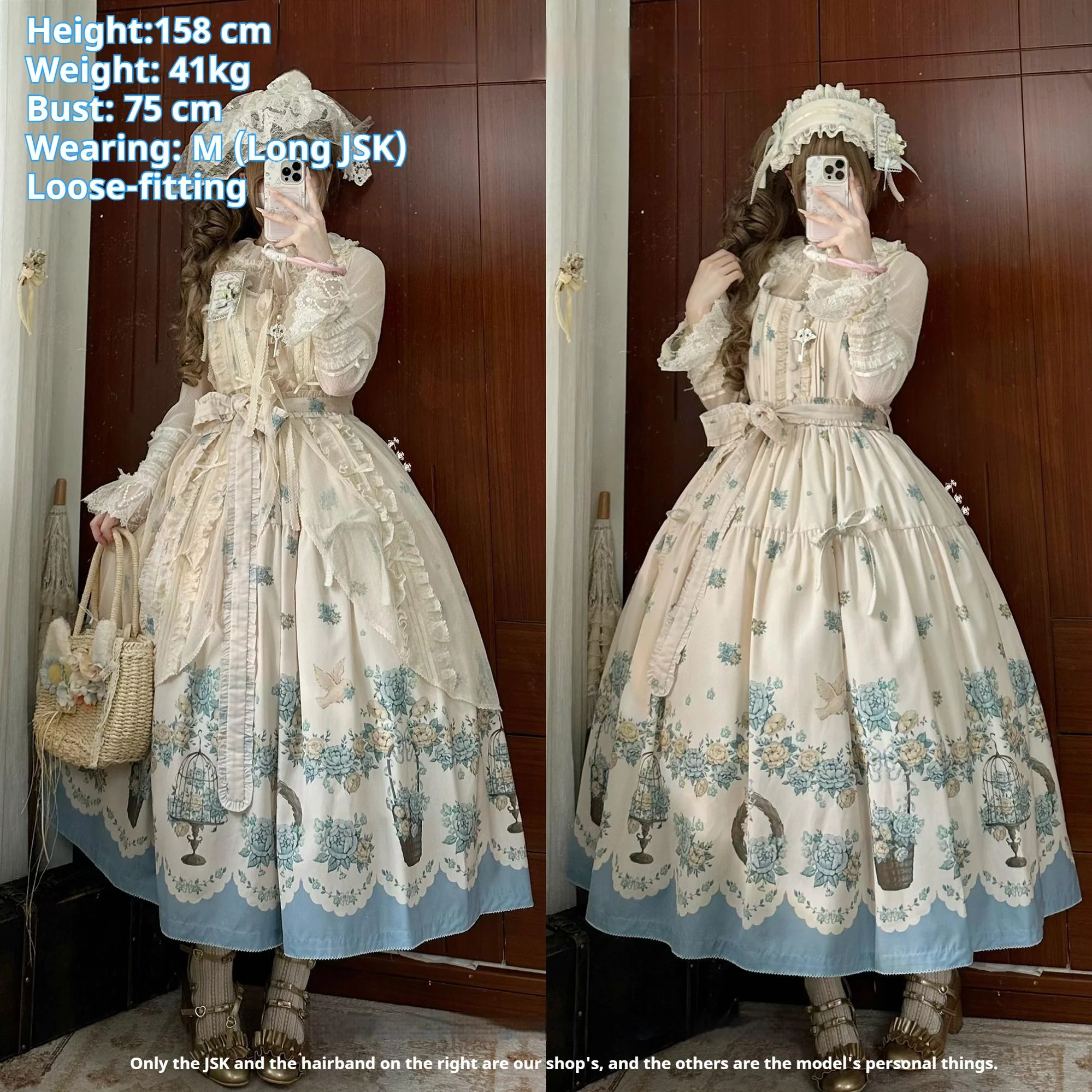 Floral and Bird Series - Classic Lolita JSK Suit Floral Print Dress - Image 24