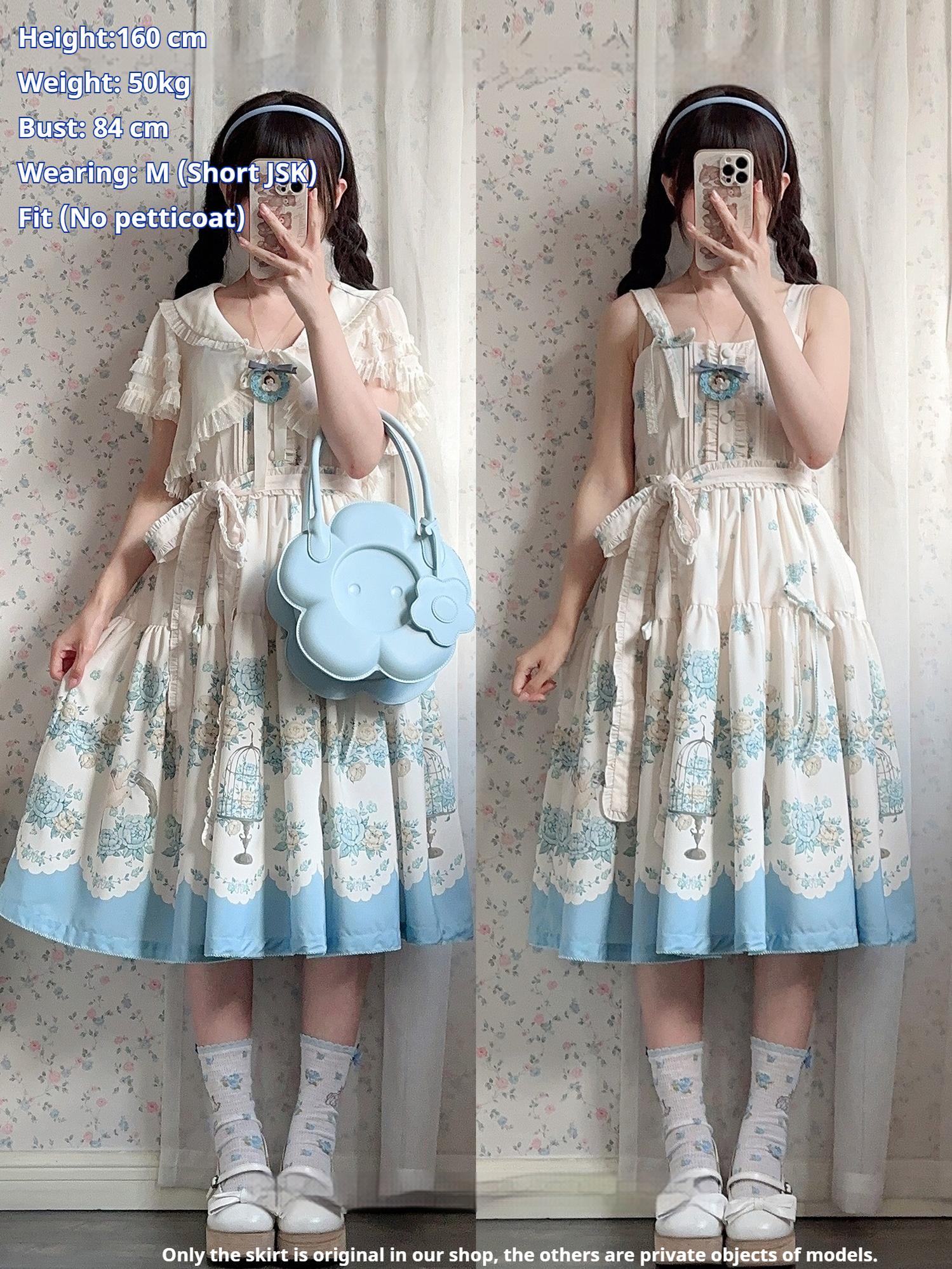 Floral and Bird Series - Classic Lolita JSK Suit Floral Print Dress - Image 26