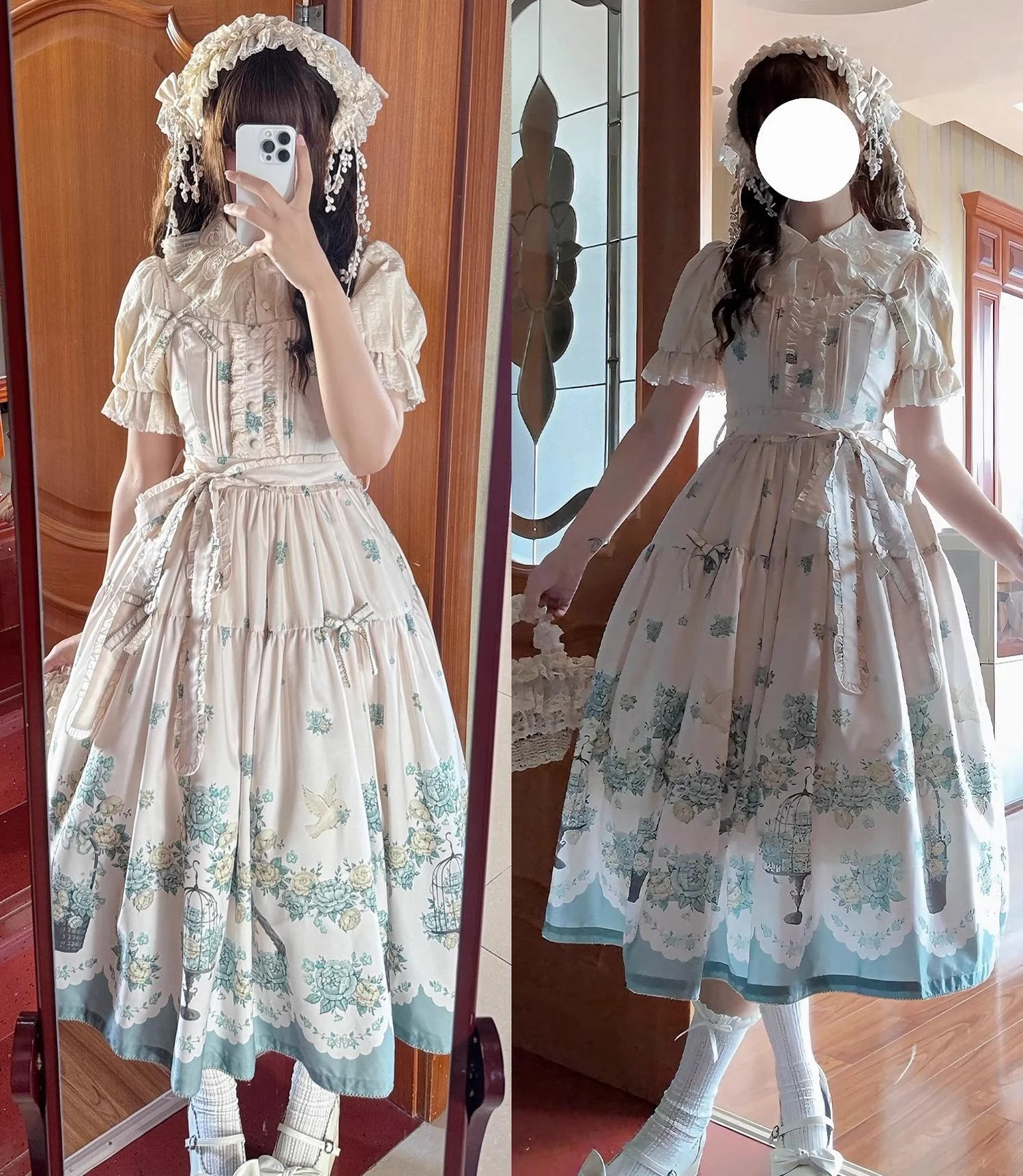 Floral and Bird Series - Classic Lolita JSK Suit Floral Print Dress - Image 35