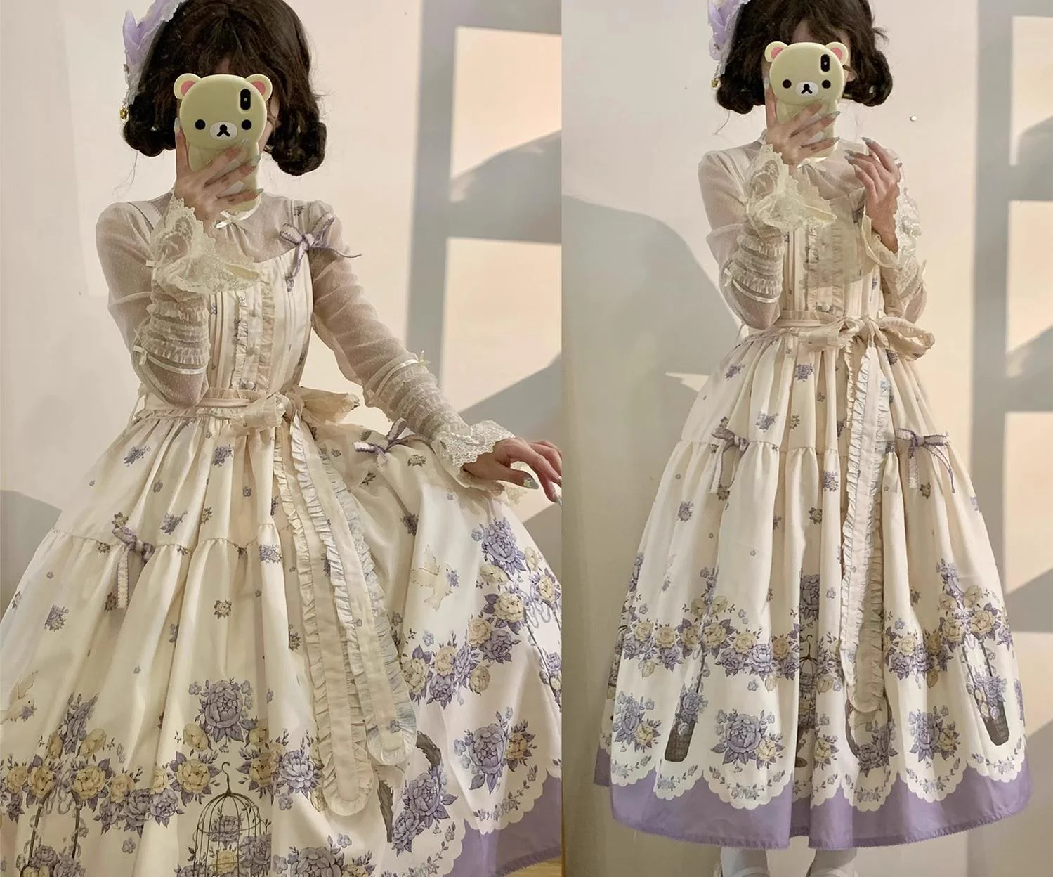 Floral and Bird Series - Classic Lolita JSK Suit Floral Print Dress - Image 38
