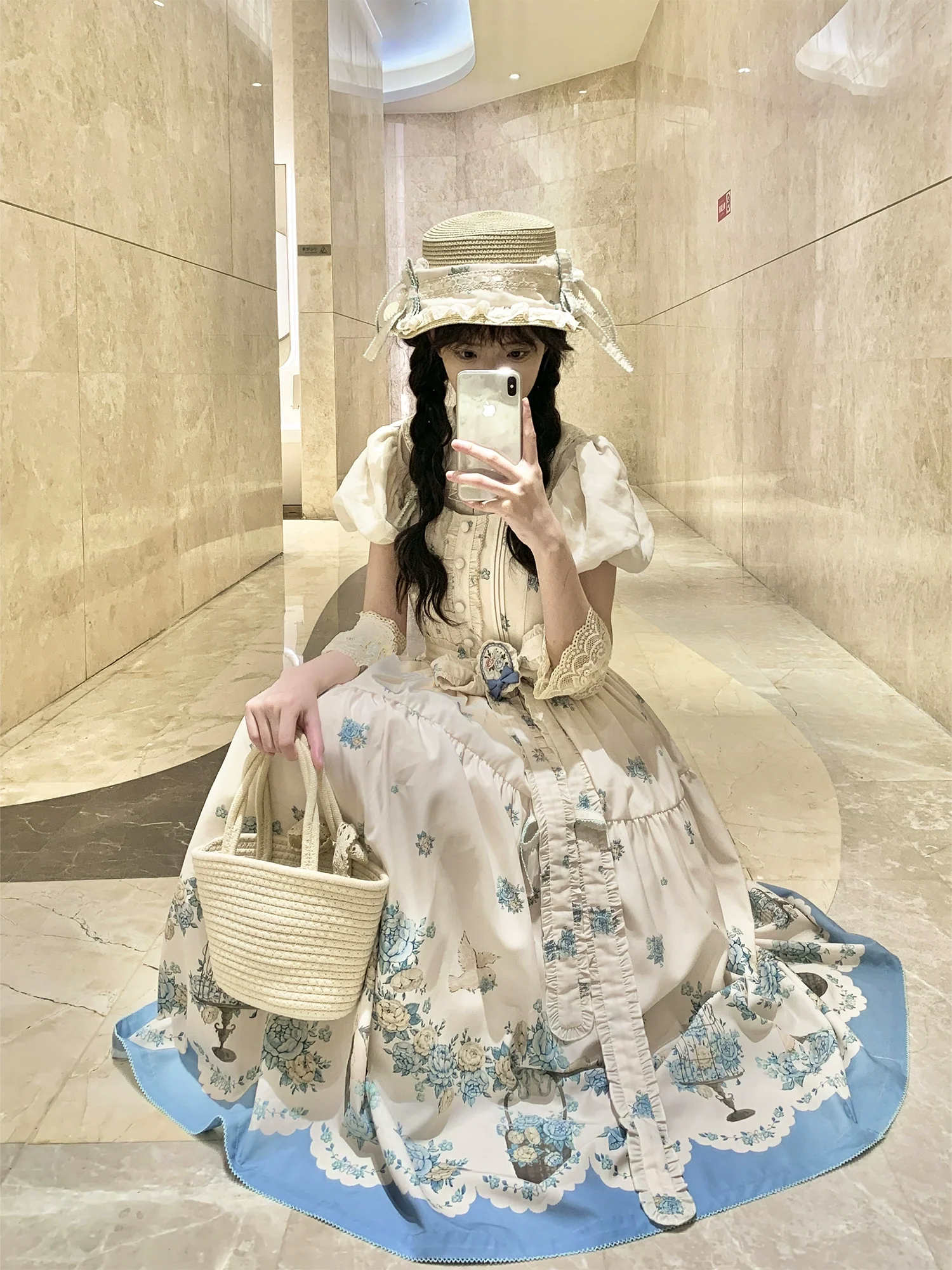Floral and Bird Series - Classic Lolita JSK Suit Floral Print Dress - Image 43