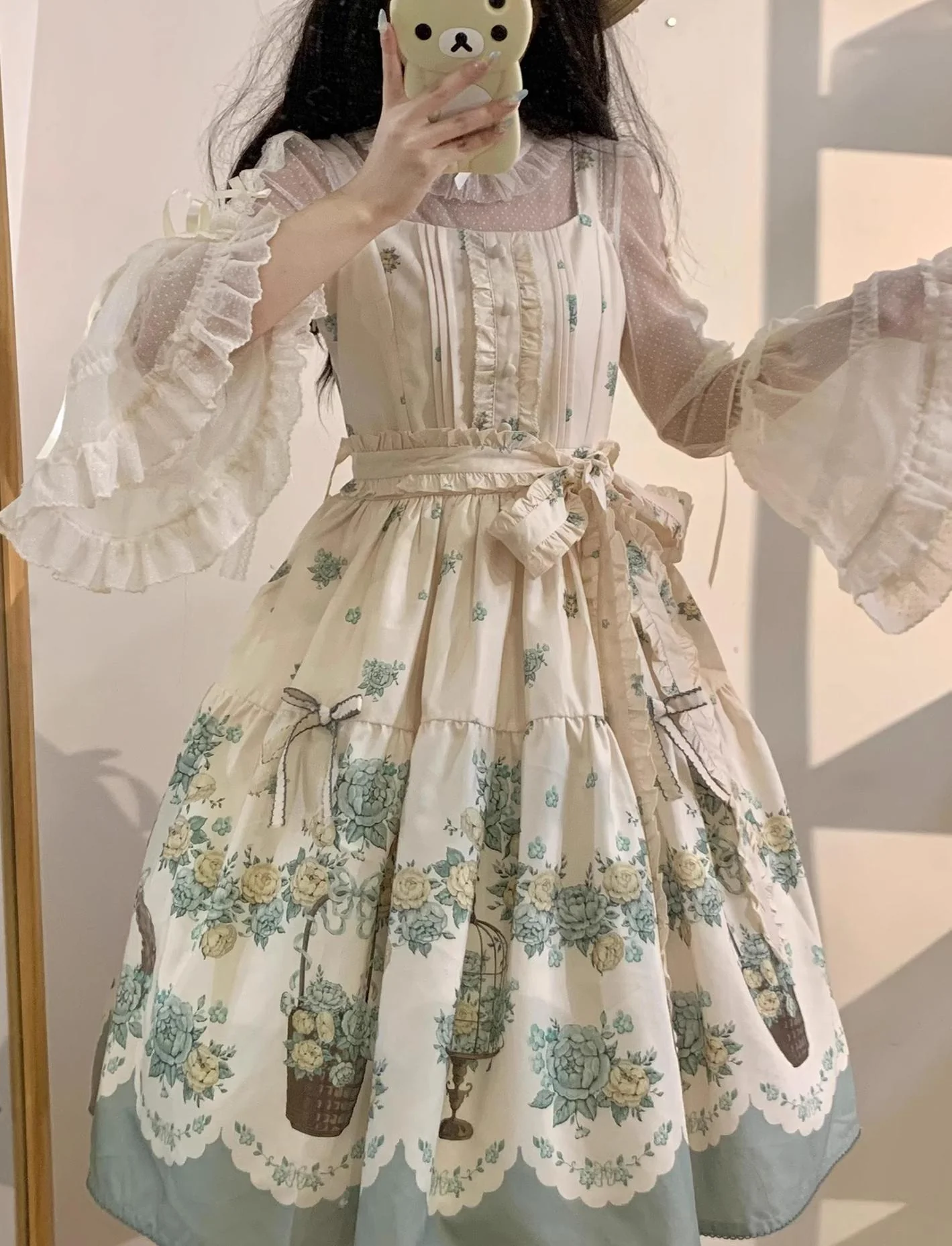 Floral and Bird Series - Classic Lolita JSK Suit Floral Print Dress - Image 44