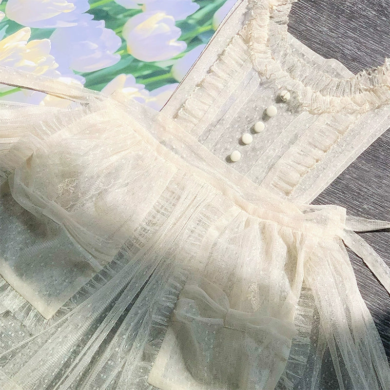 With PUJI - Letter and Poetry - Classic Lolita JSK Suit Four-tiered Twins Dress - Image 33
