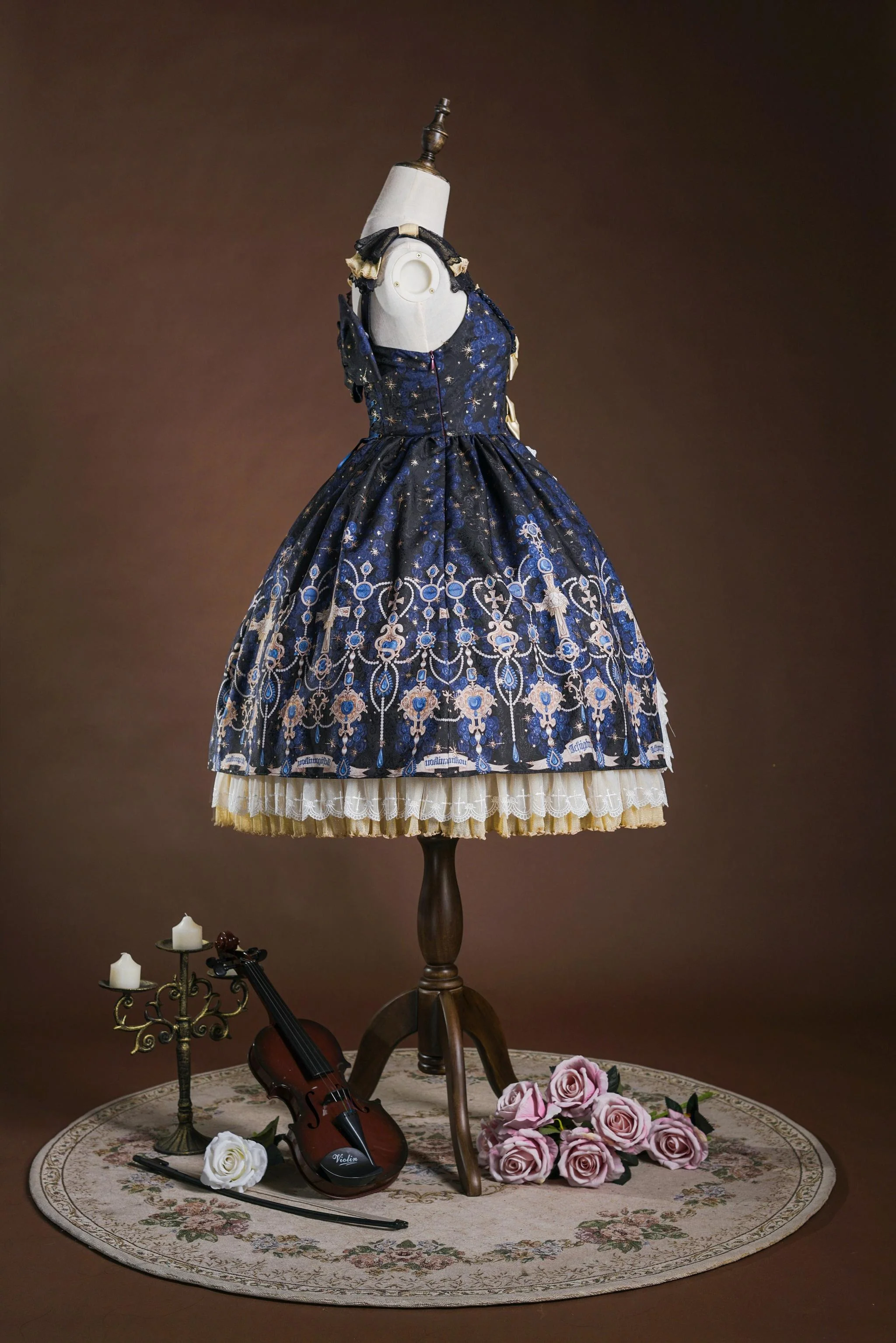 Classic Lolita JSK Suit Gold Foil Stamping Lolita Dress - Image 3