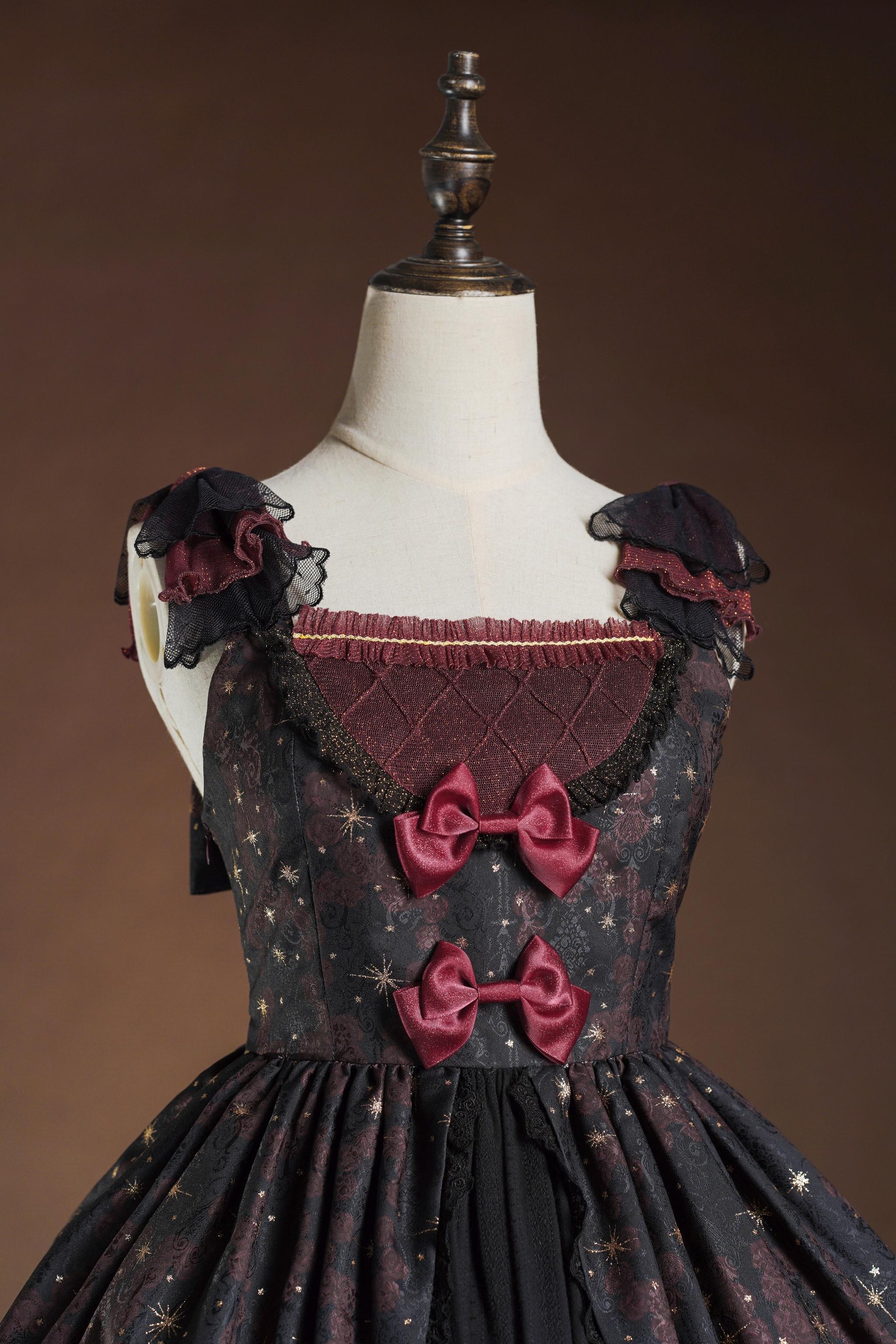 Classic Lolita JSK Suit Gold Foil Stamping Lolita Dress - Image 8