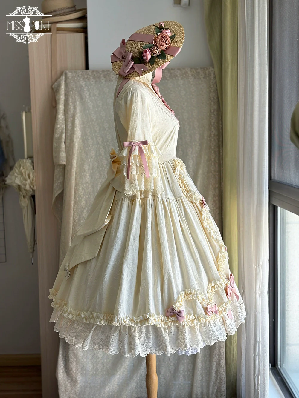 Lilyka Garden - Classic Lolita OP Dress Set Elegant Floral Wall Princess Sleeve - Image 132
