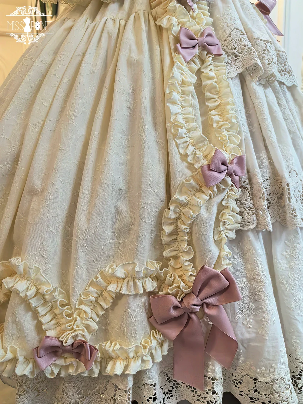 Lilyka Garden - Classic Lolita OP Dress Set Elegant Floral Wall Princess Sleeve - Image 135