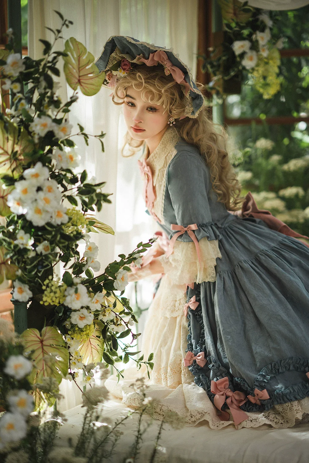 Lilyka Garden - Classic Lolita OP Dress Set Elegant Floral Wall Princess Sleeve - Image 139
